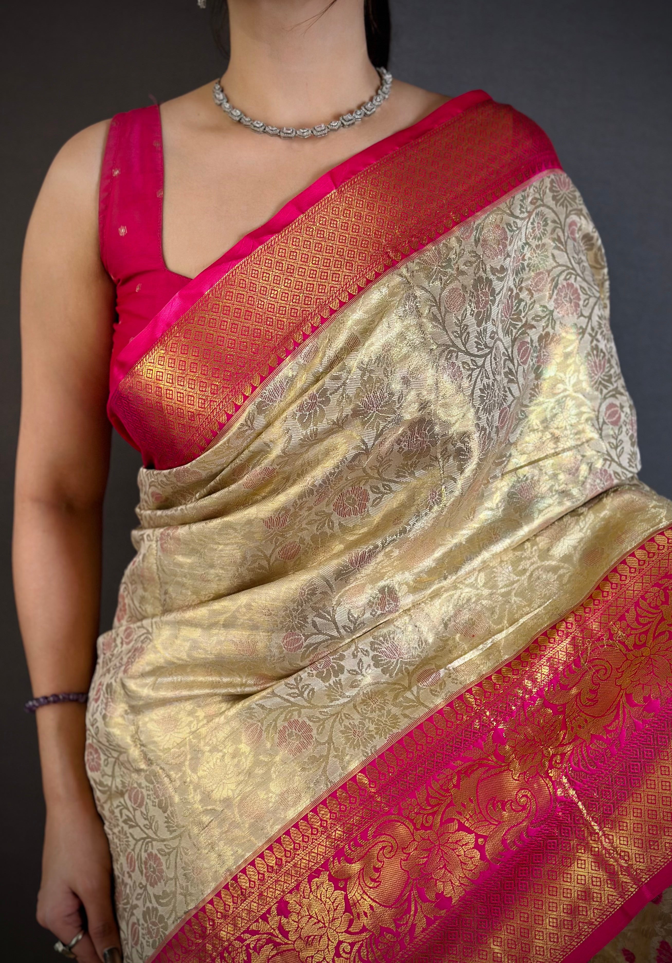 Rani Pink Wedding Wear Kanchipuram Silk Saree
