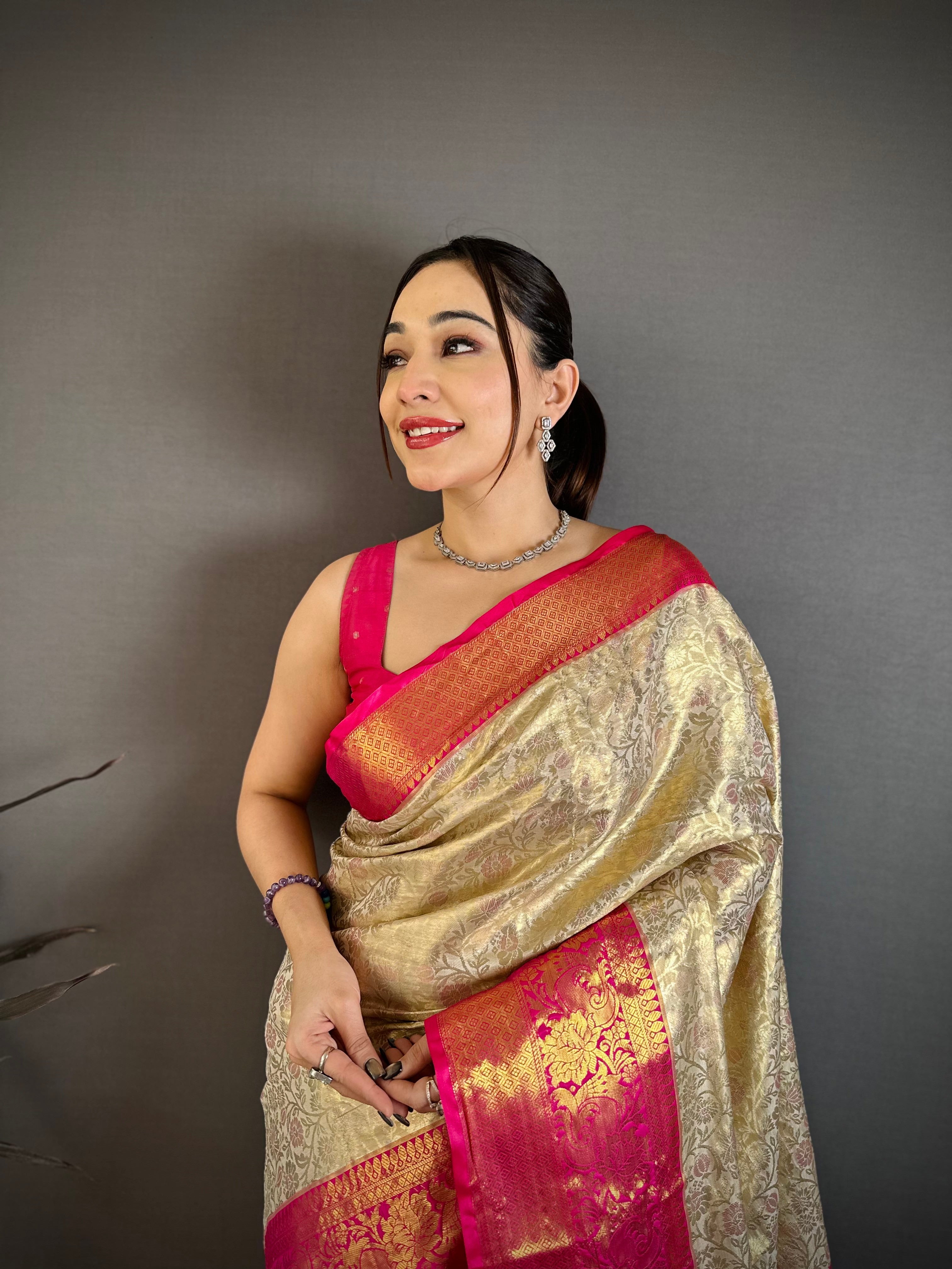 Rani Pink Wedding Wear Kanchipuram Silk Saree