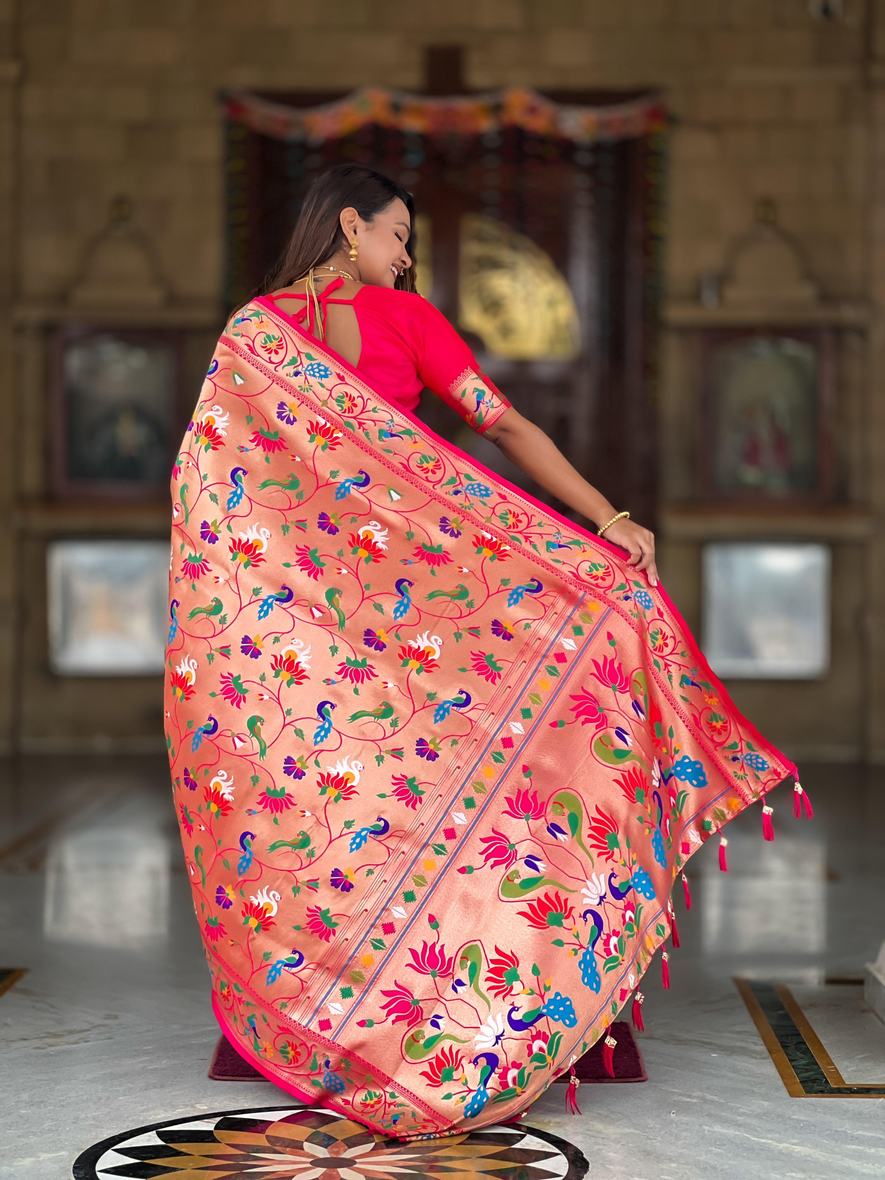 Rani Soft Kanjivaram Paithani Silk Saree