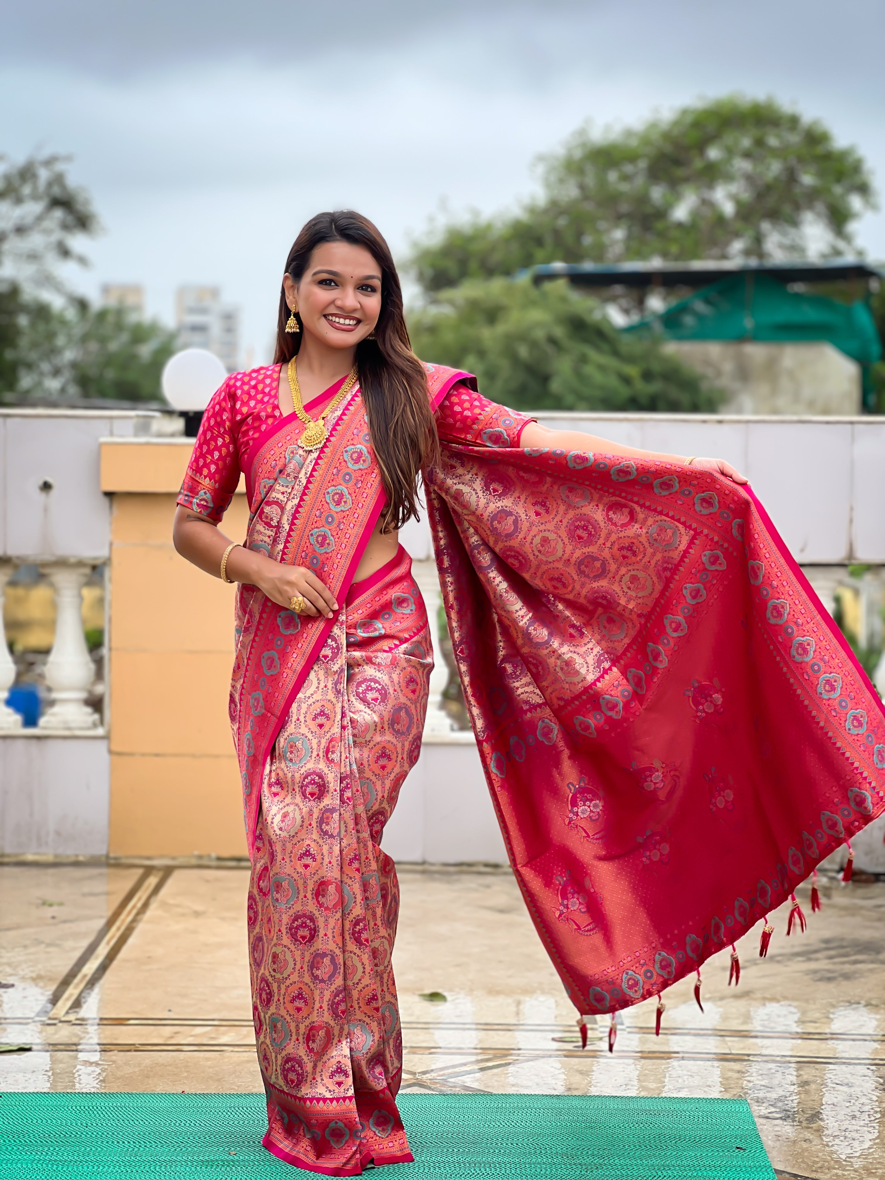 Rani Soft Kanjivaram Paithani Silk Saree