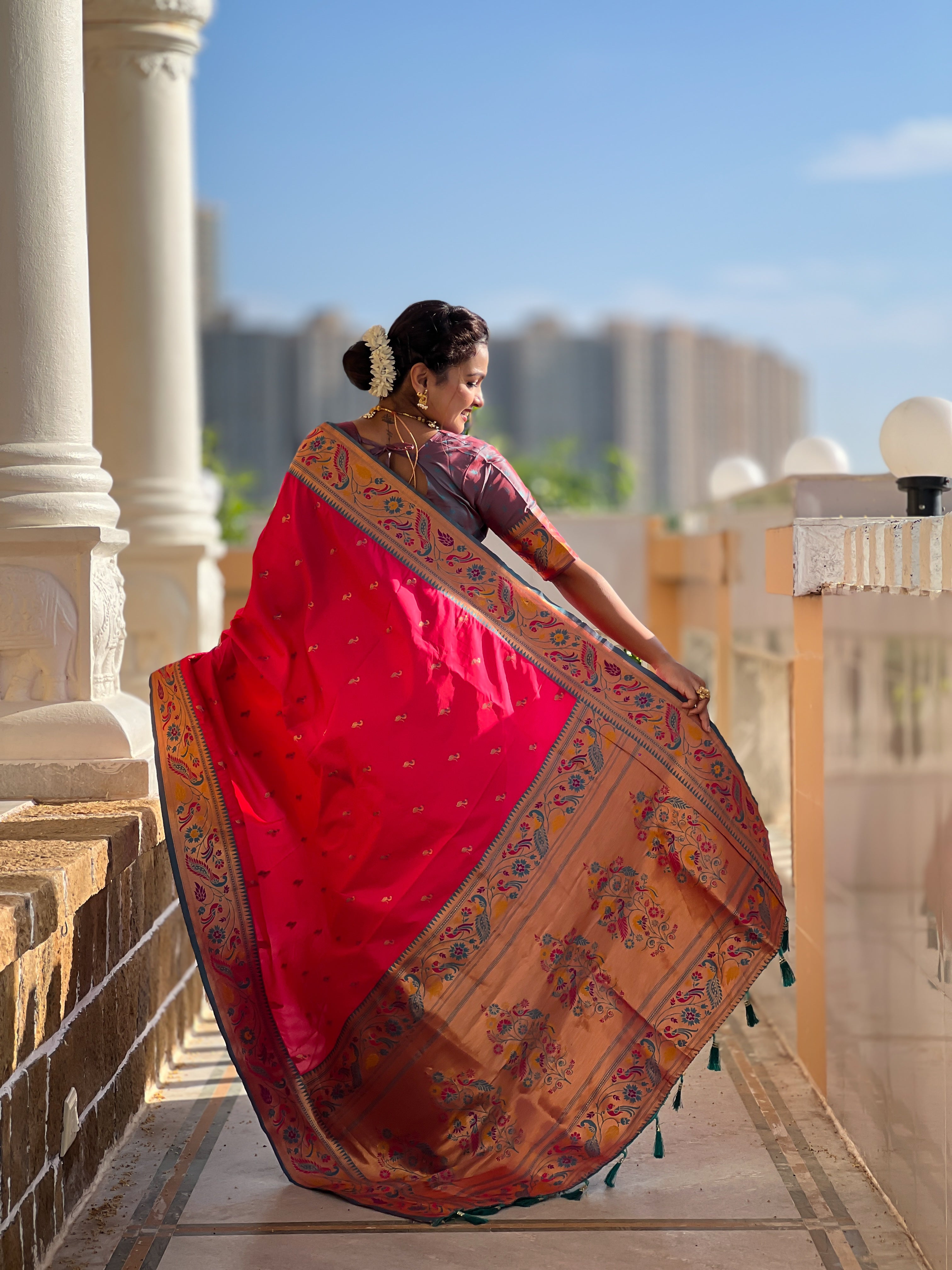 Rani Wedding Wear Soft Paithani Silk Saree