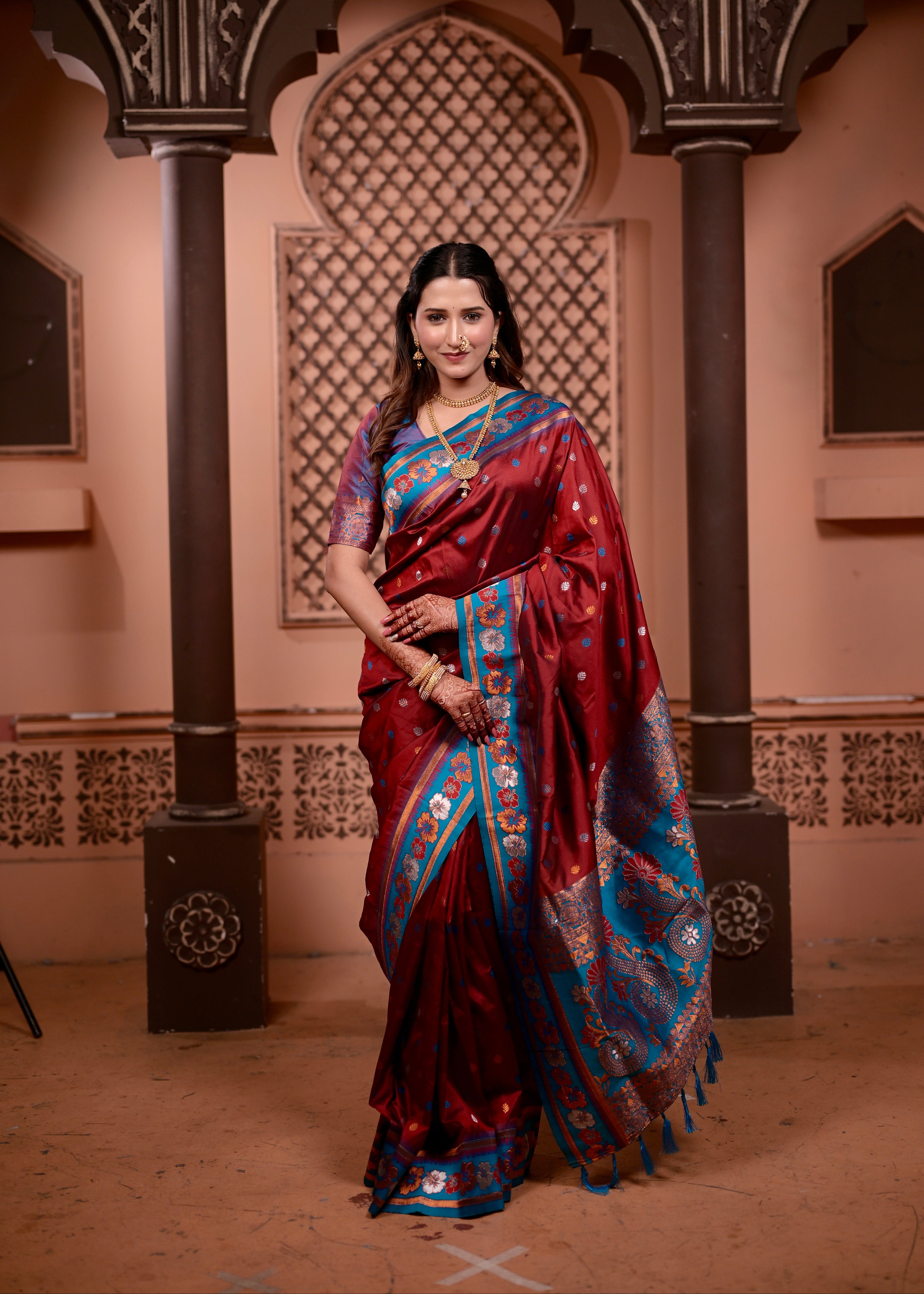 Red Traditional Soft Silk Saree