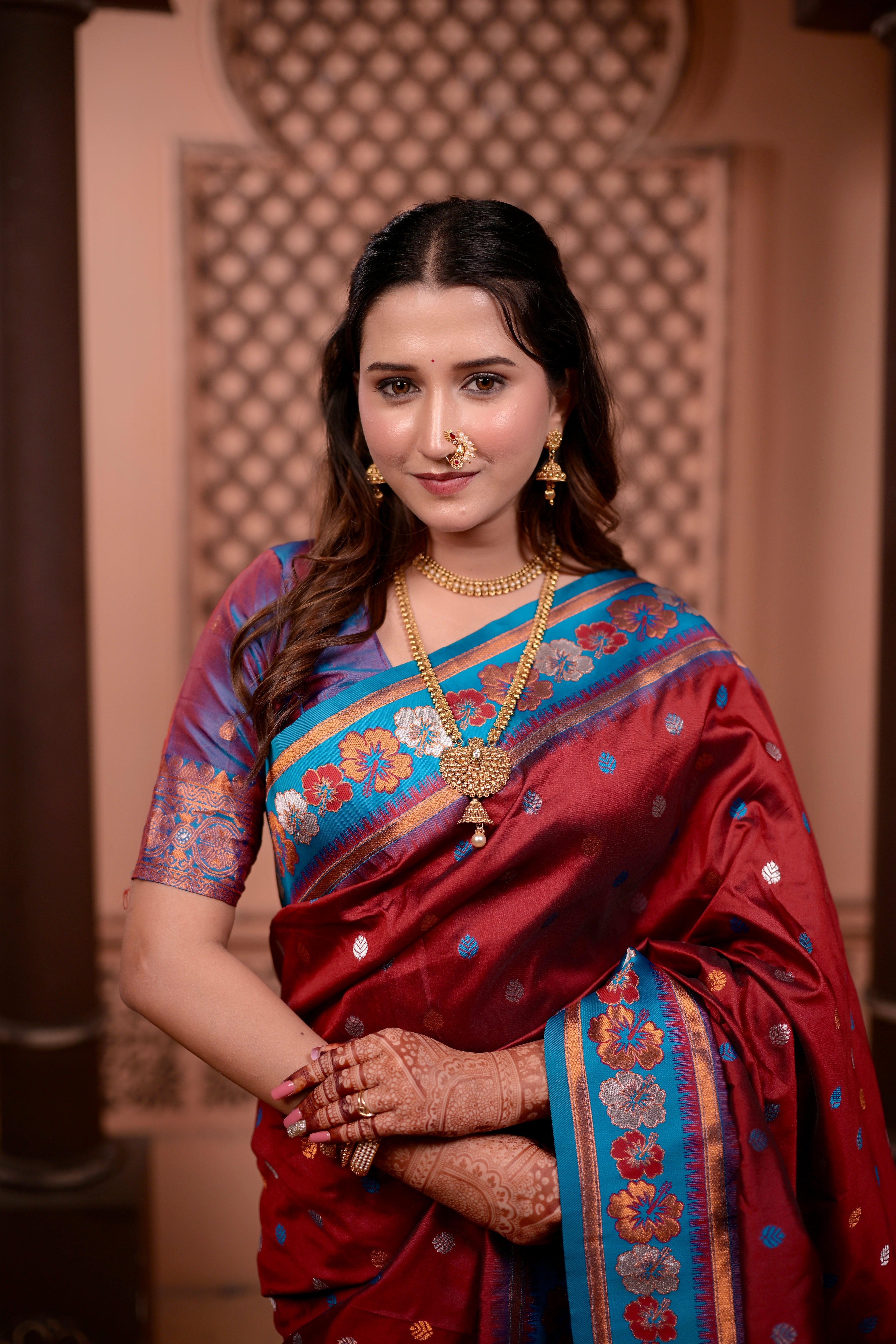 Red Traditional Soft Silk Saree