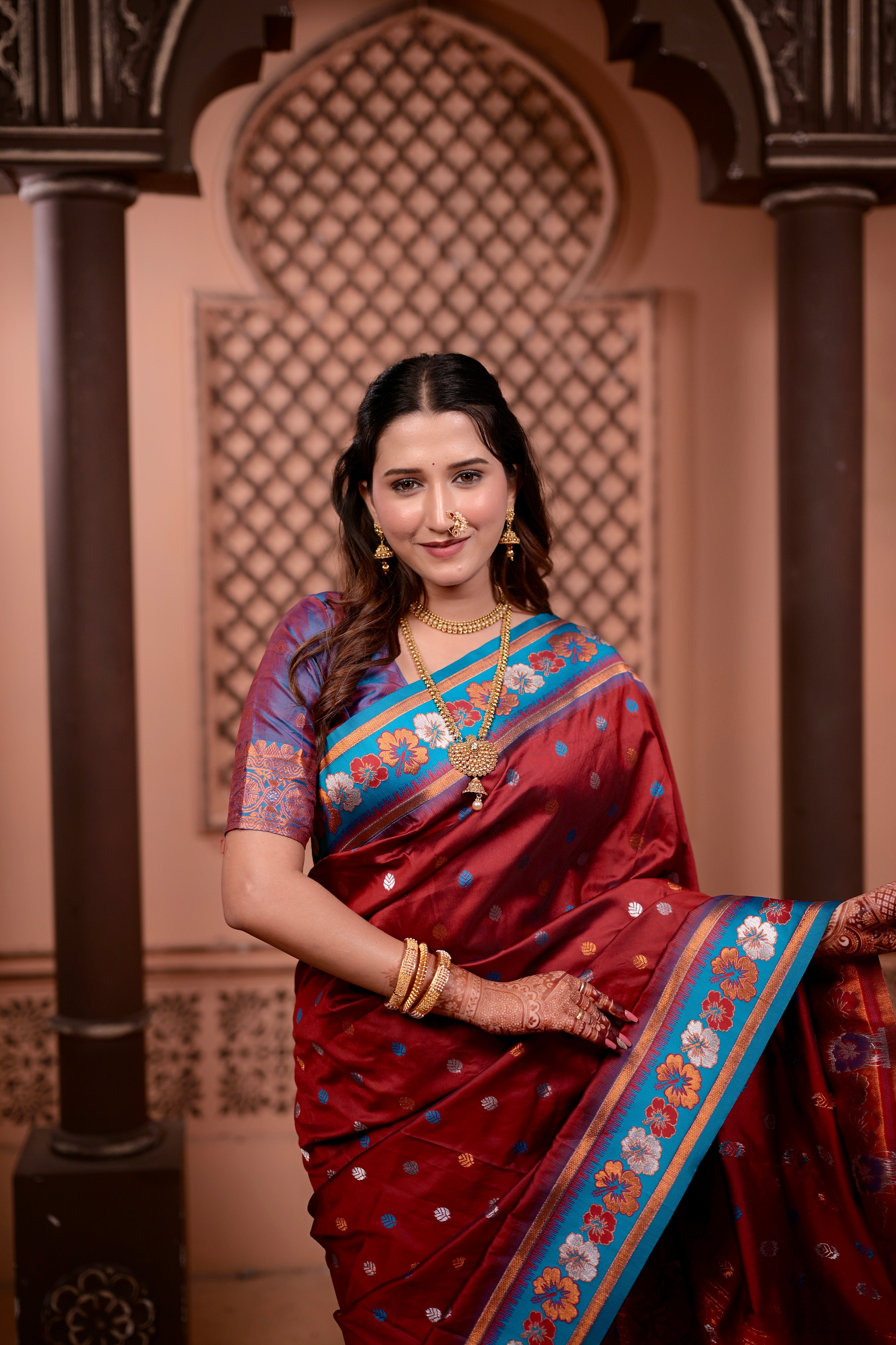 Red Traditional Soft Silk Saree