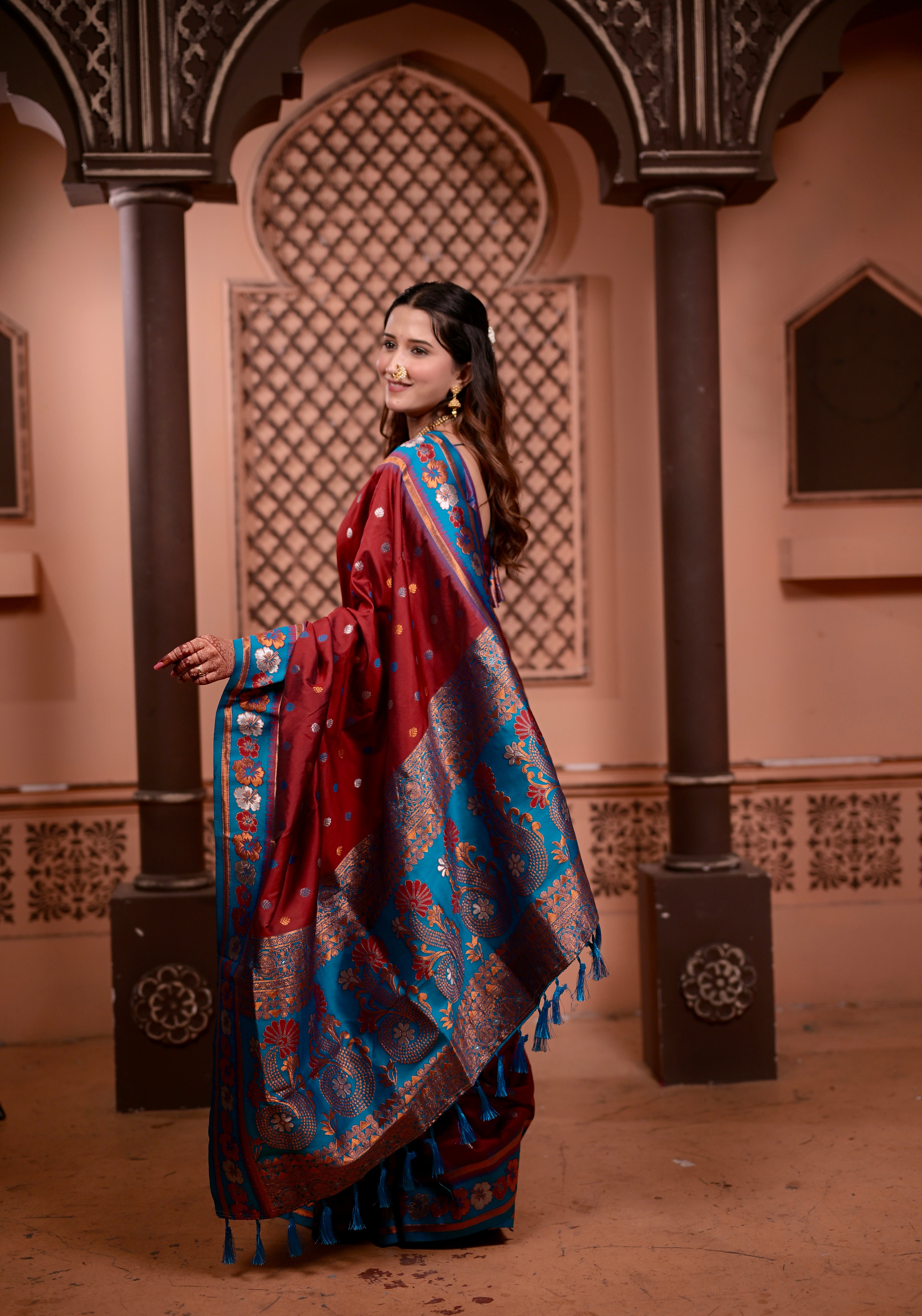 Red Traditional Soft Silk Saree