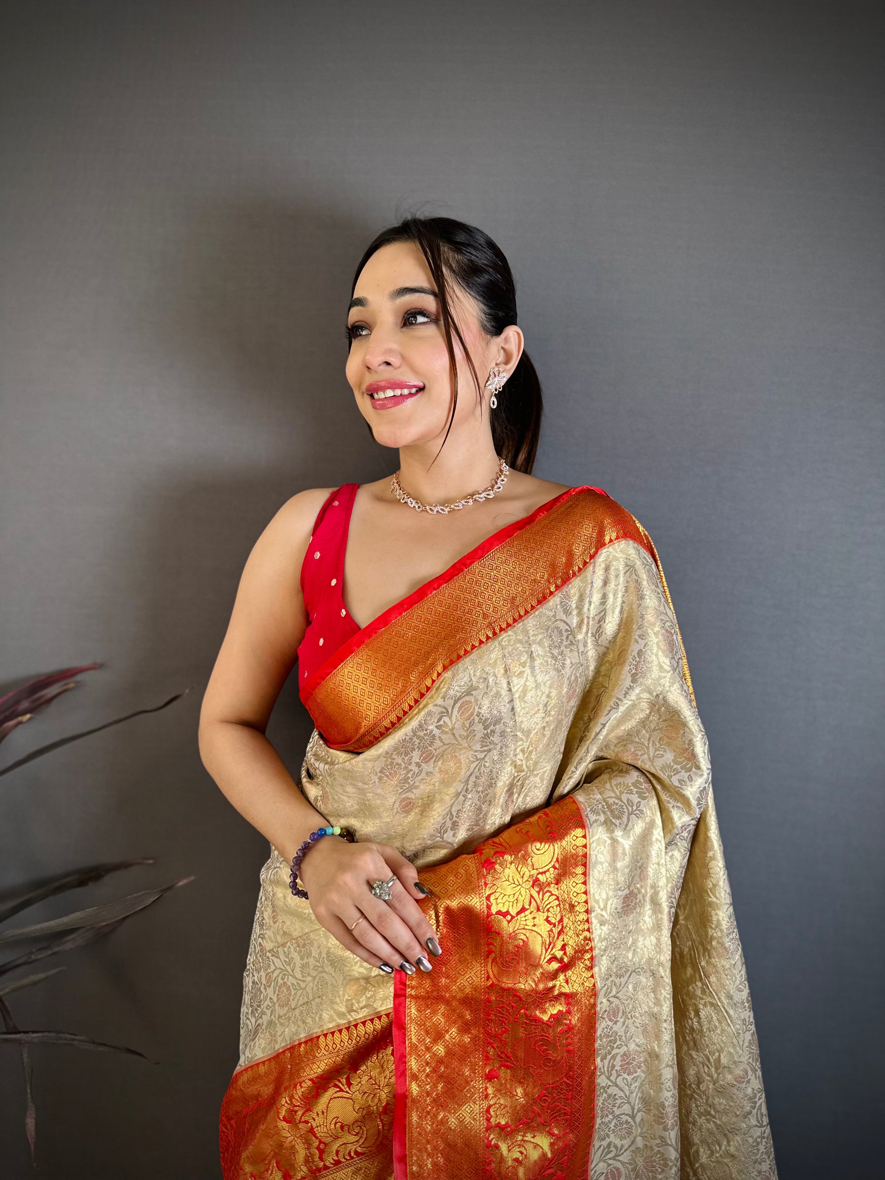 Red Wedding Wear Kanchipuram Silk Saree