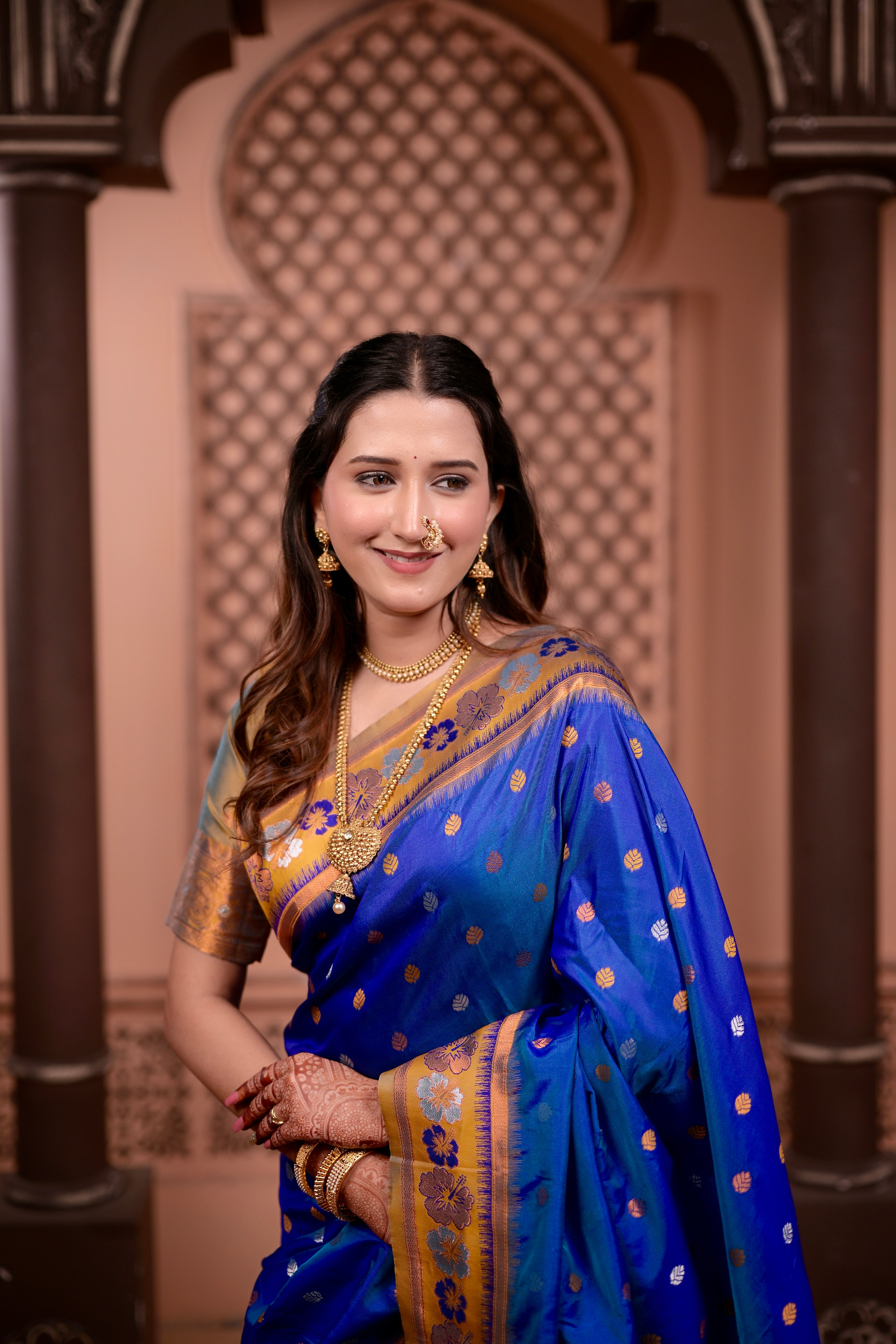 Royal Blue Traditional Soft Silk Saree
