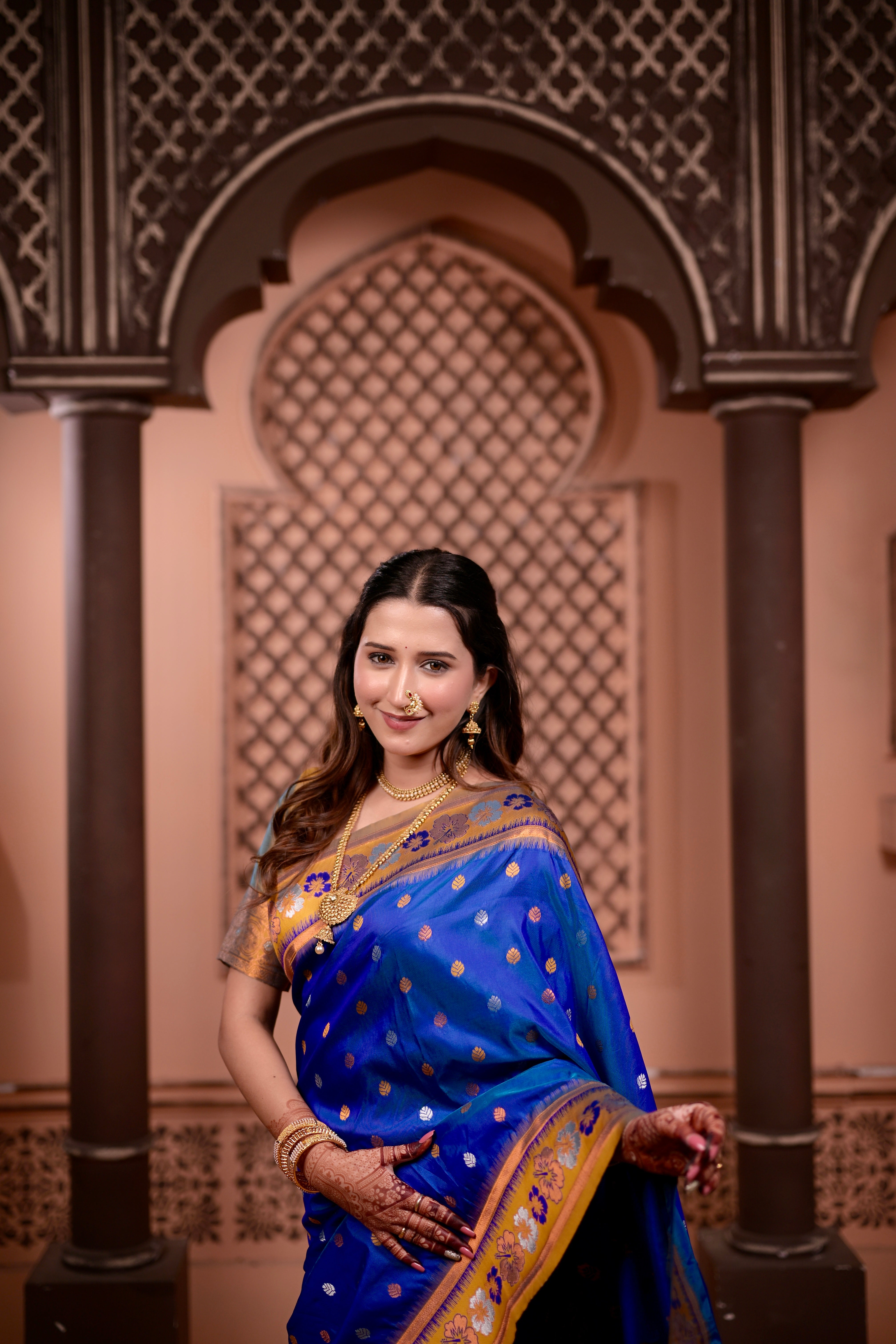Royal Blue Traditional Soft Silk Saree