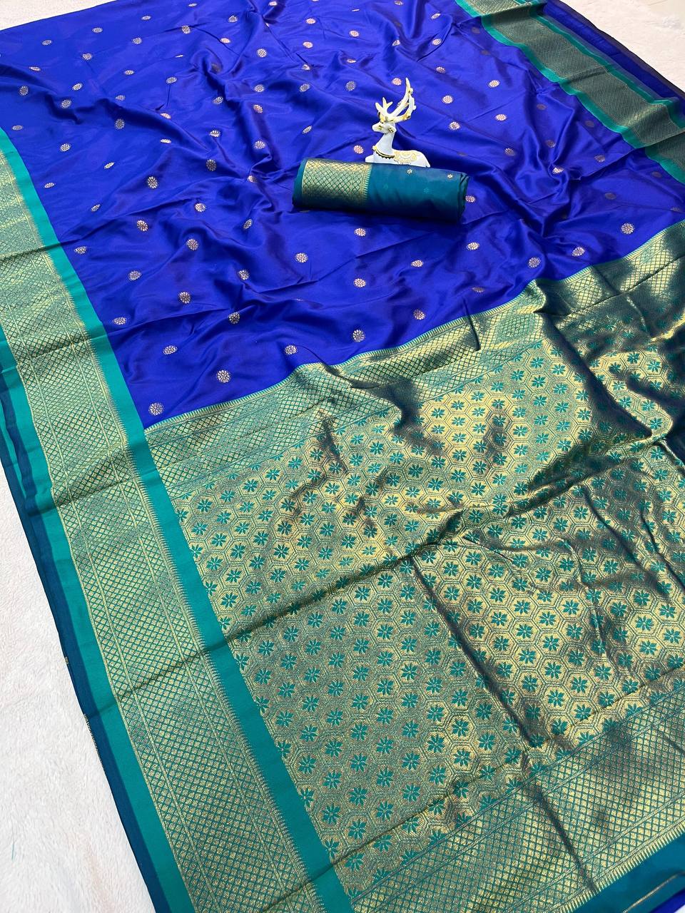 Royal Blue Wedding Wear Kanjivaram Silk Saree