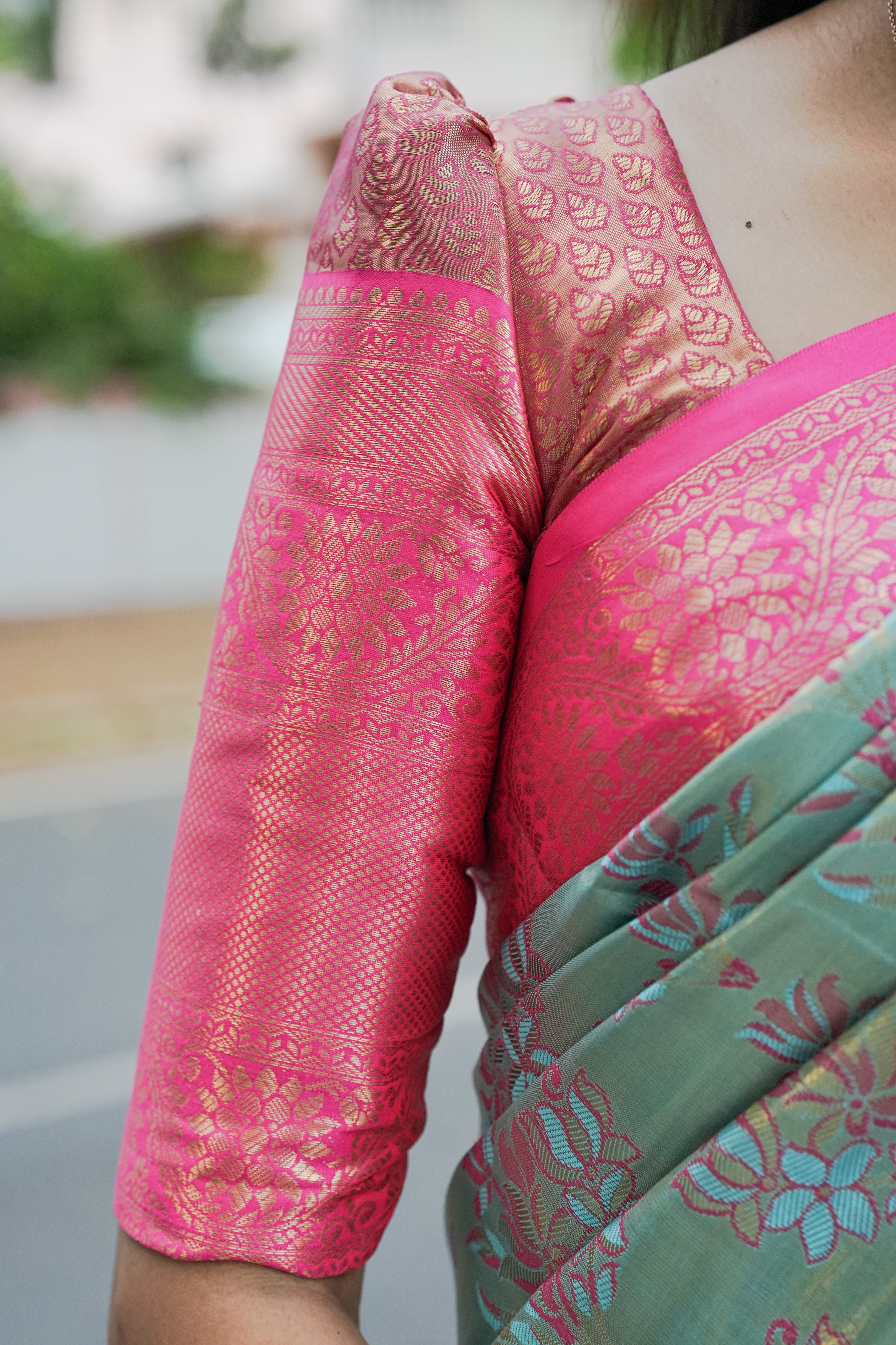 Sky Kanjivaram Semi Silk Saree