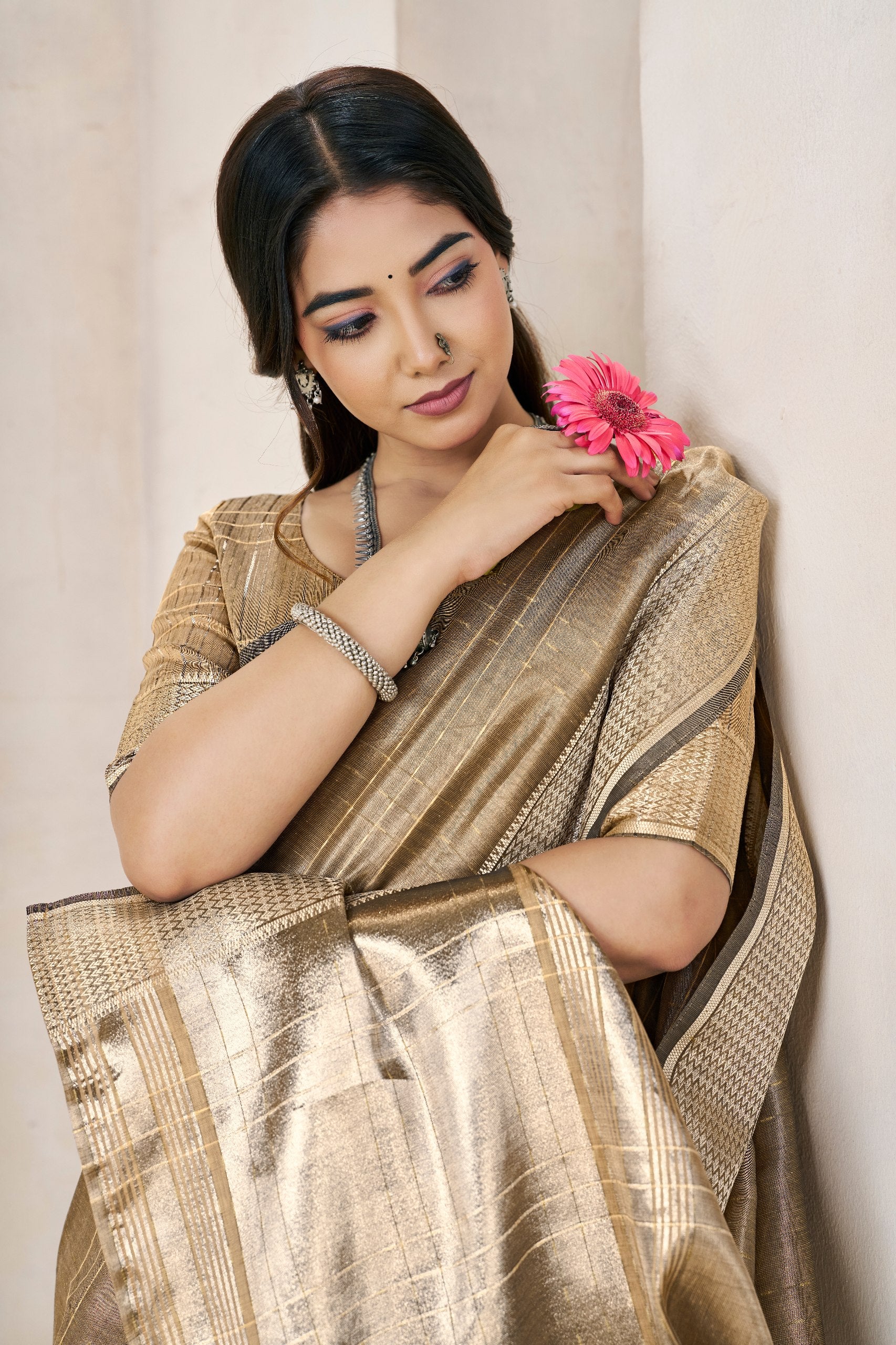 Soft Linen Cotton Silk Saree