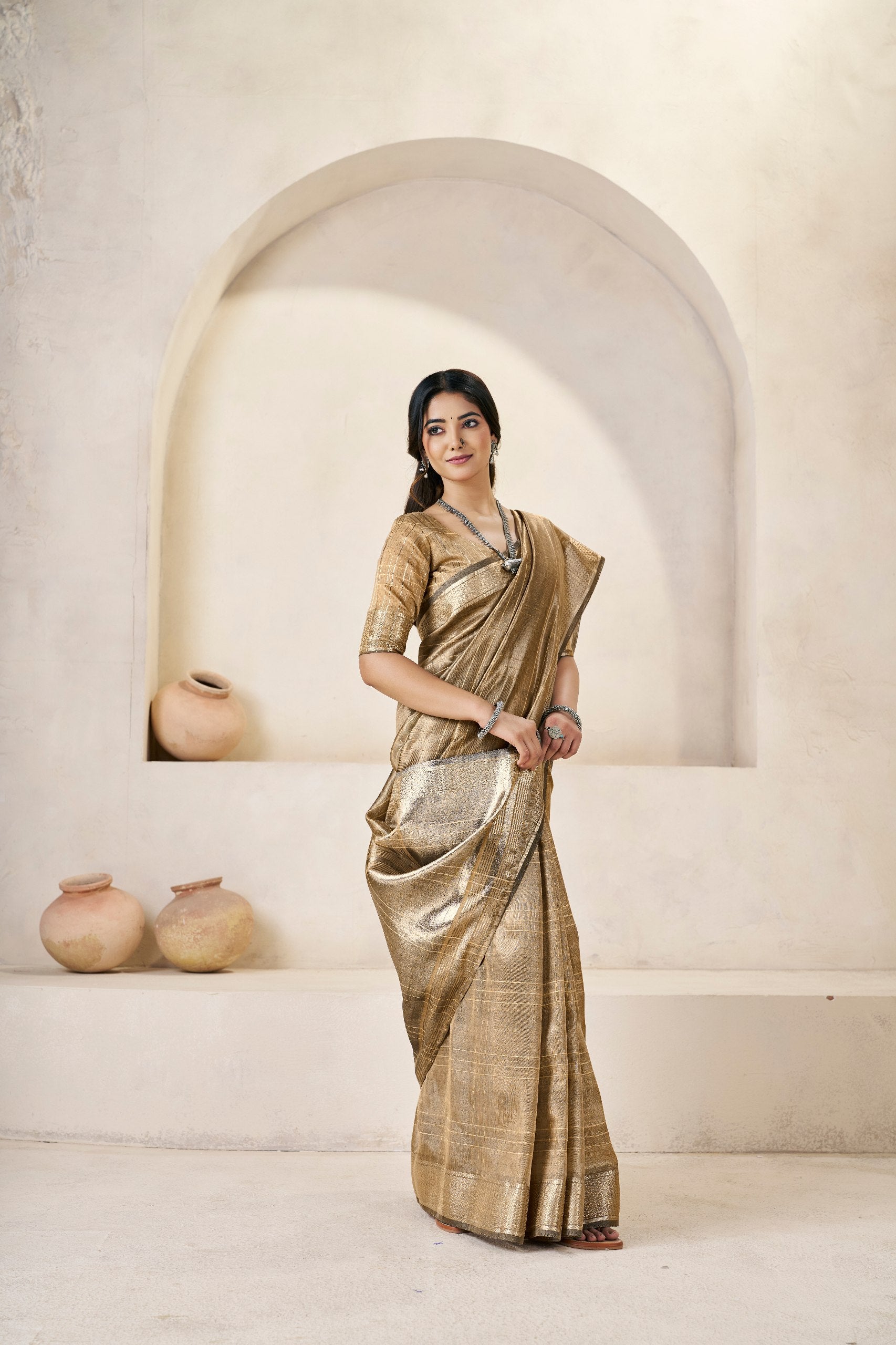 Soft Linen Cotton Silk Saree