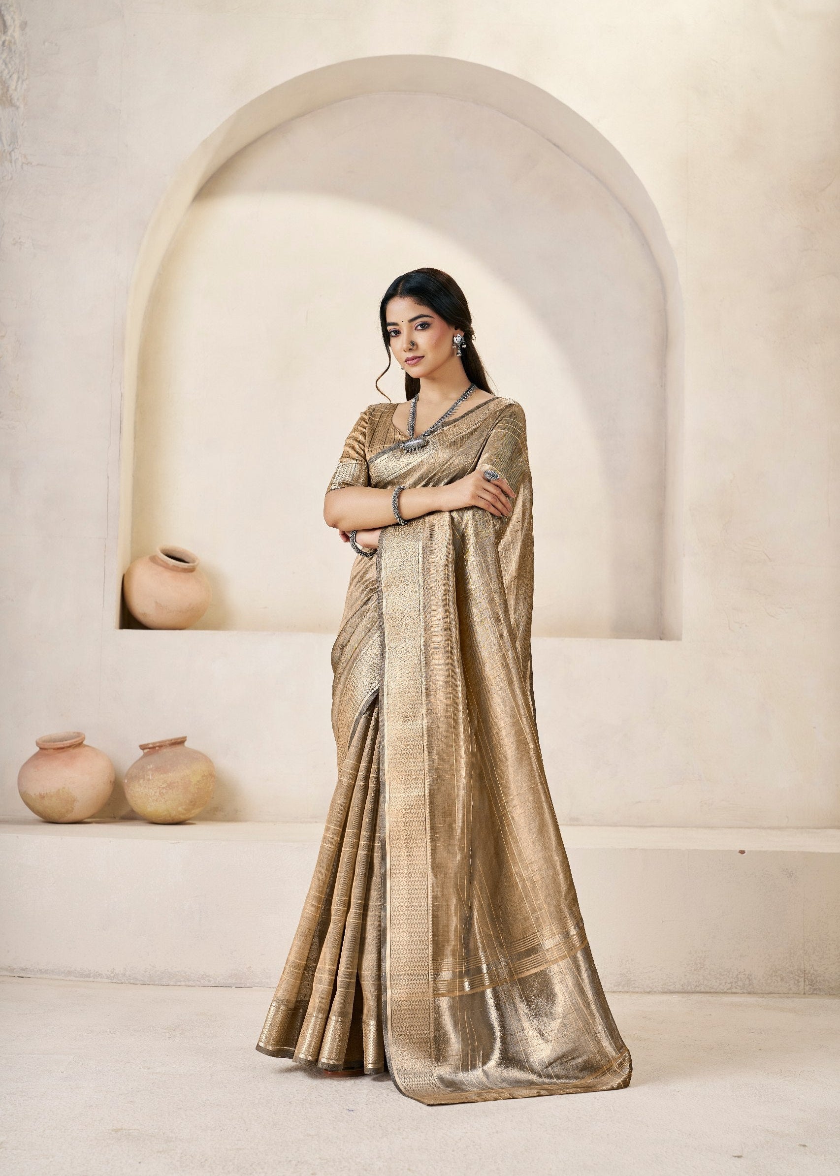 Soft Linen Cotton Silk Saree