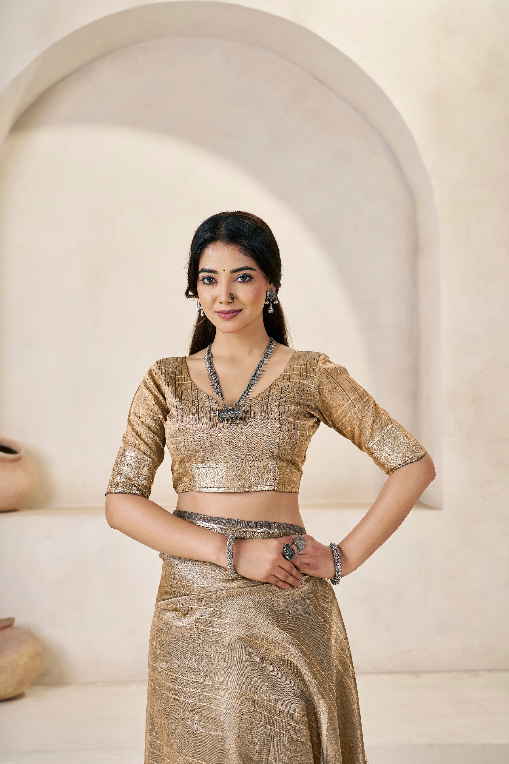 Soft Linen Cotton Silk Saree
