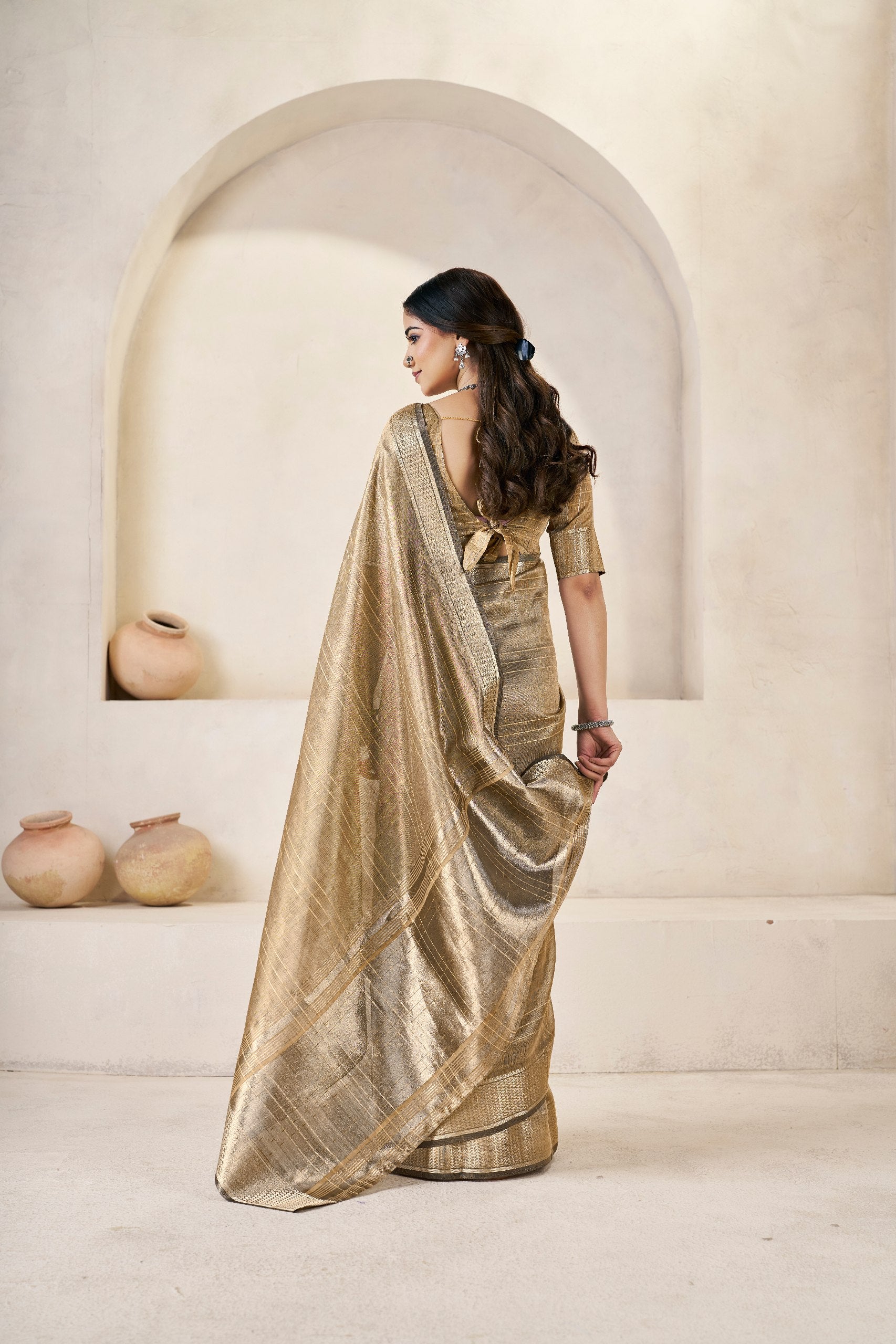 Soft Linen Cotton Silk Saree
