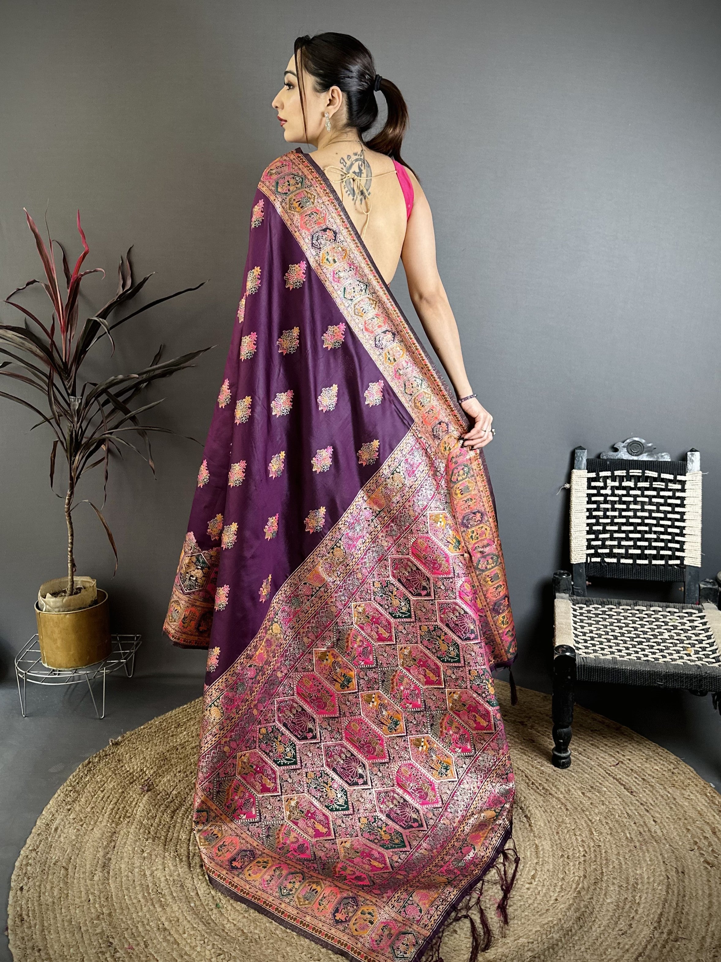 Traditional Pashmina Kashmiri Saree