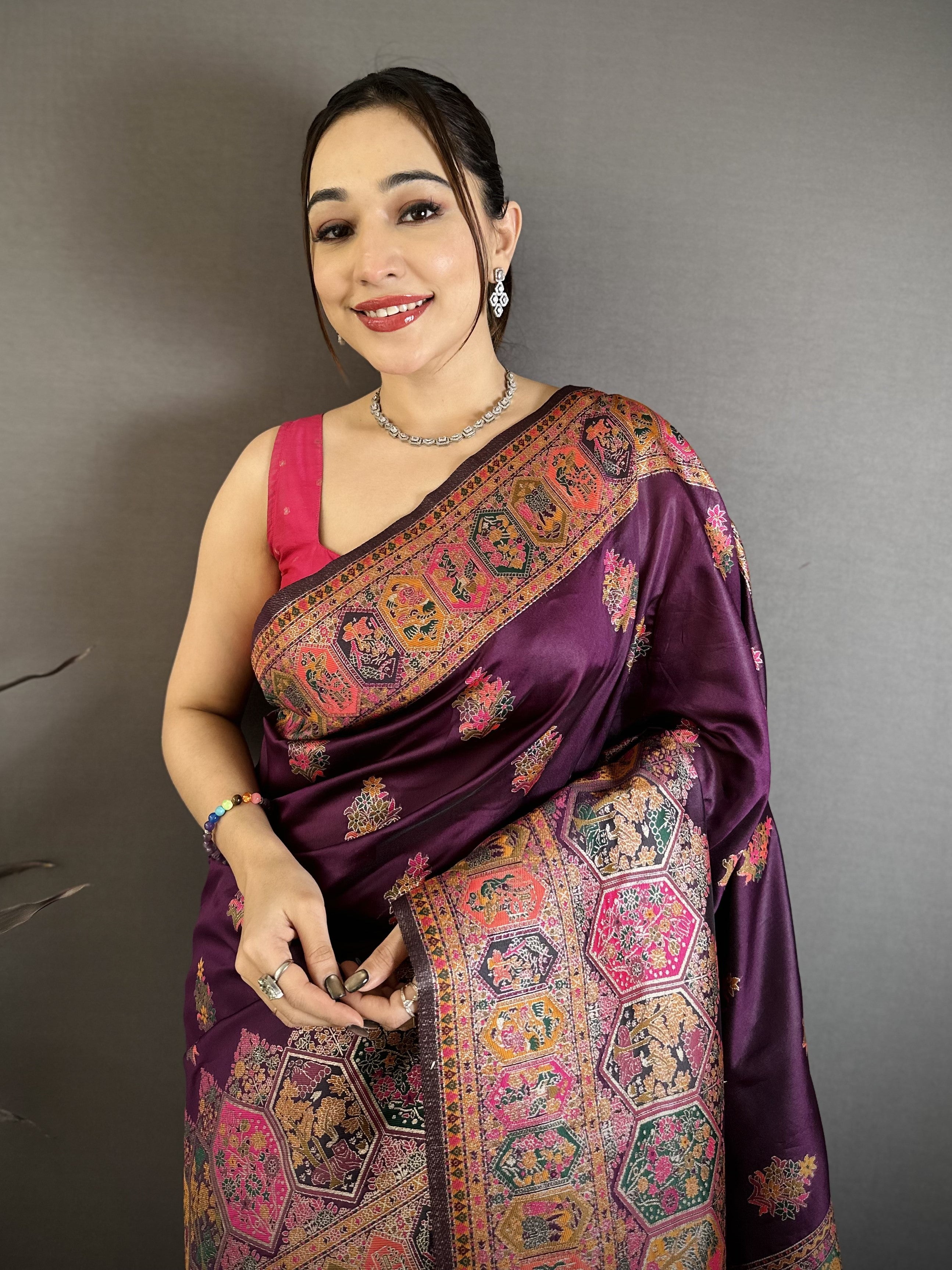 Traditional Pashmina Kashmiri Saree