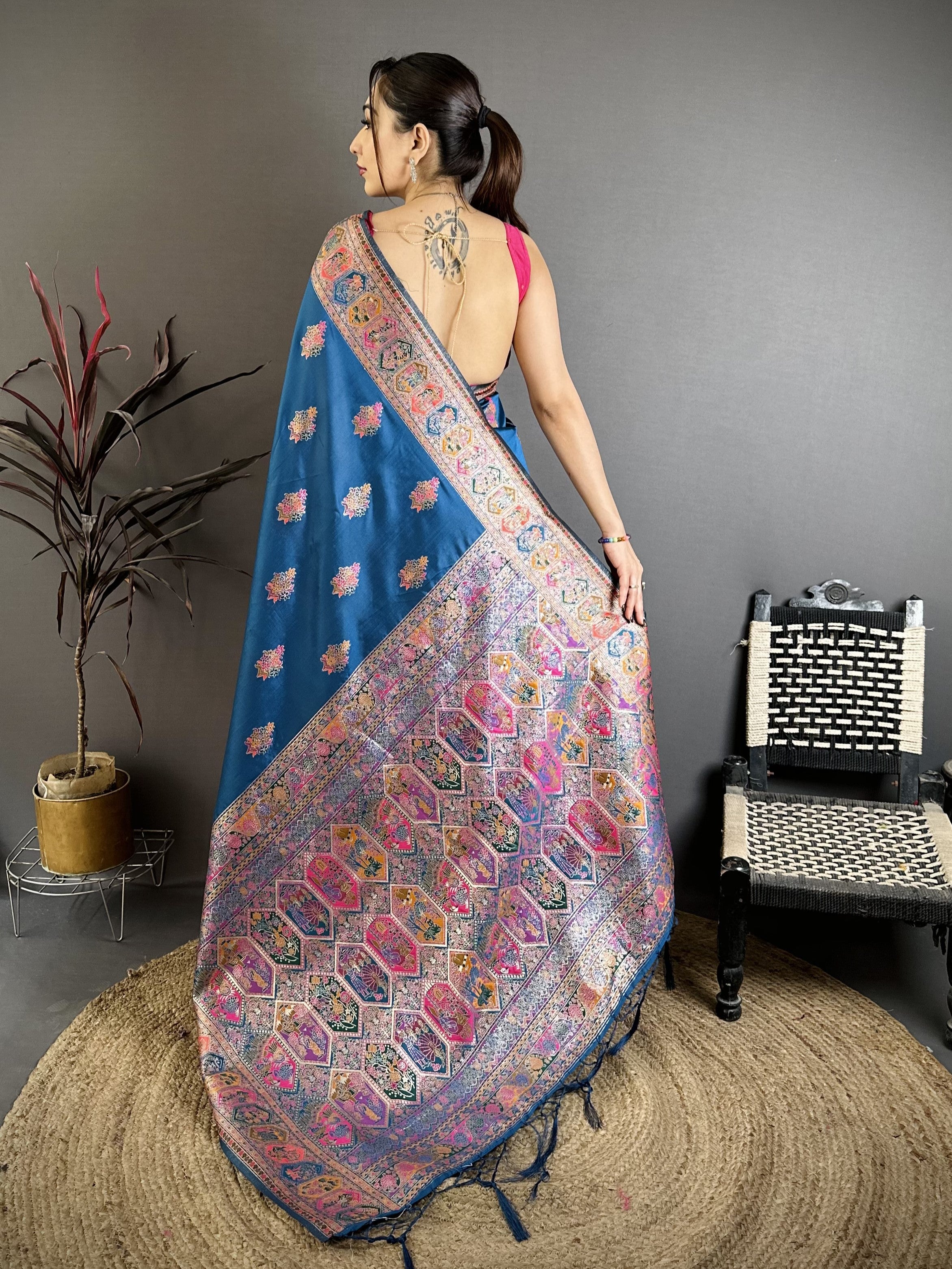 Traditional Pashmina Kashmiri Saree