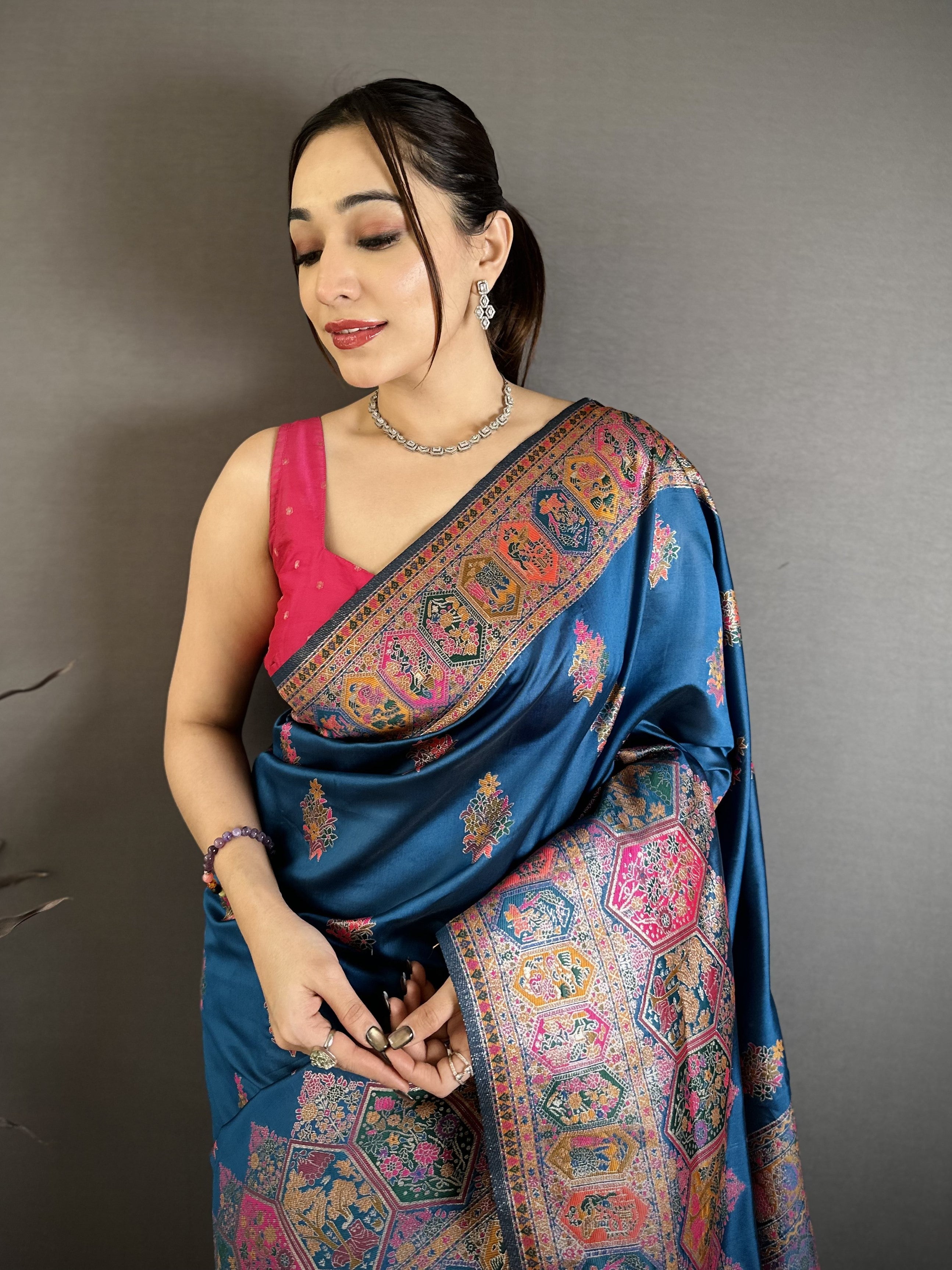 Traditional Pashmina Kashmiri Saree