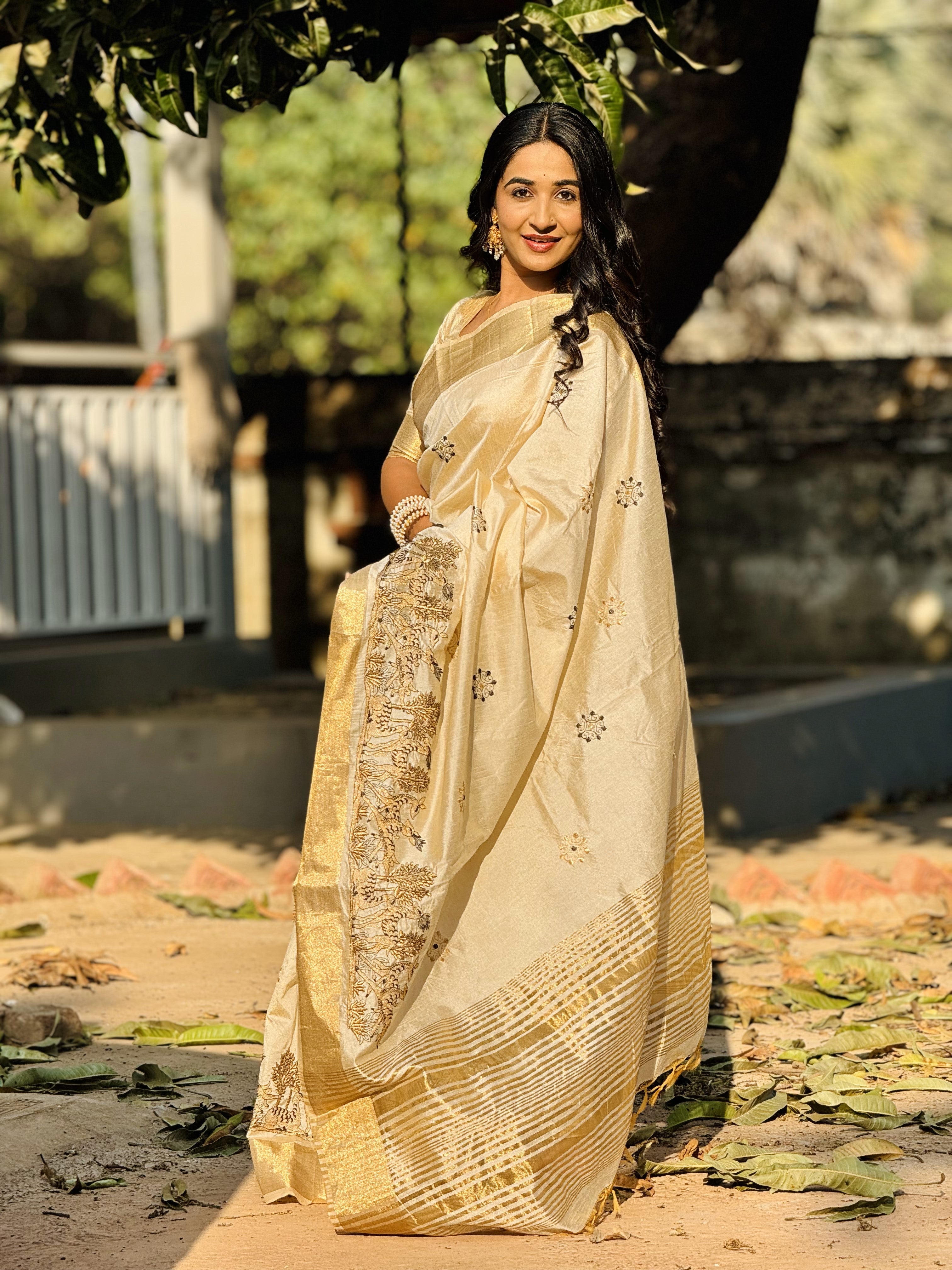 Traditional Tussar Silk Saree
