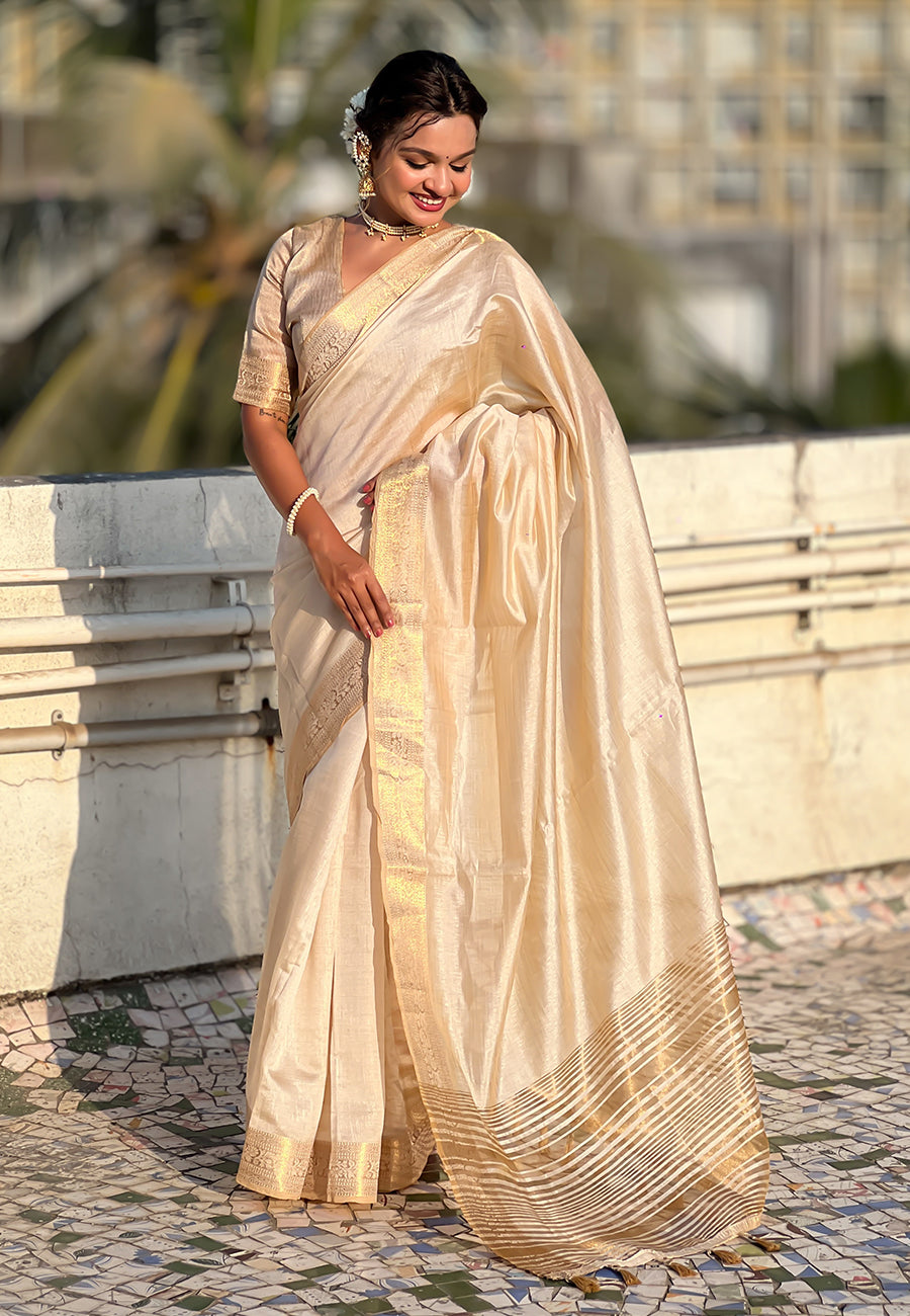 Traditional Tussar Silk Saree