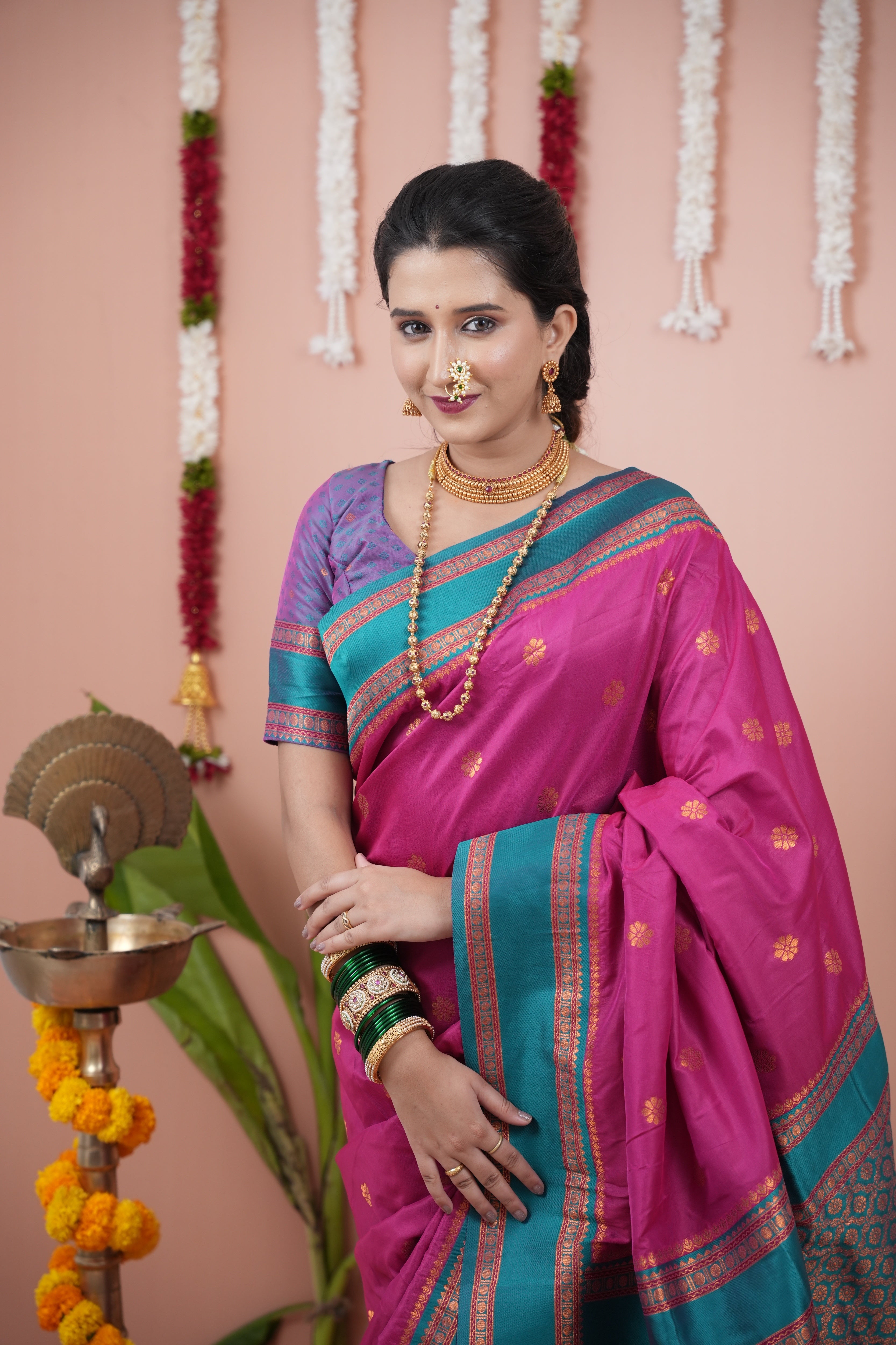 Tulip Pink Wedding Wear Soft Silk Saree