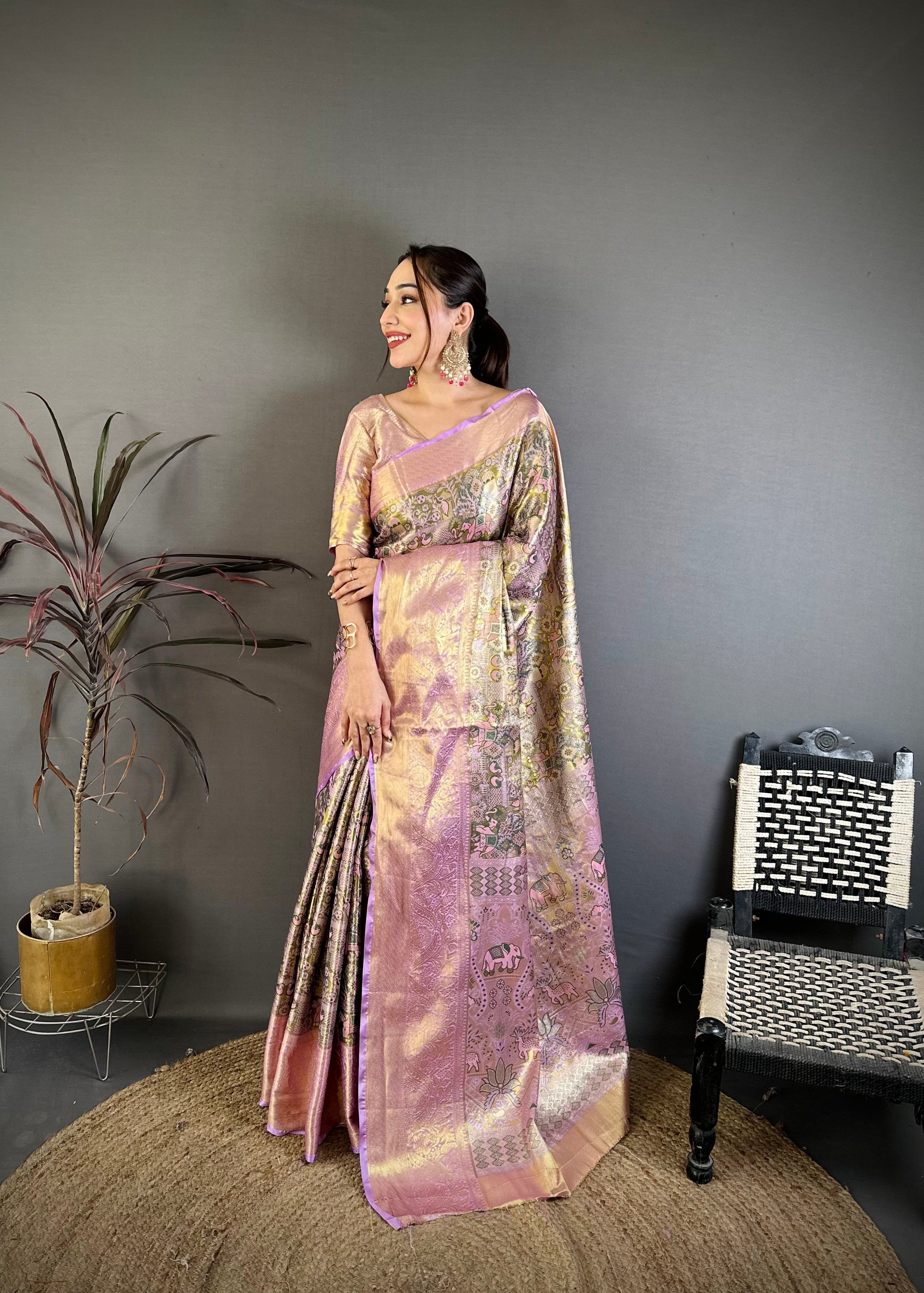 Wedding Wear Floral Kanjivaram Silk Saree