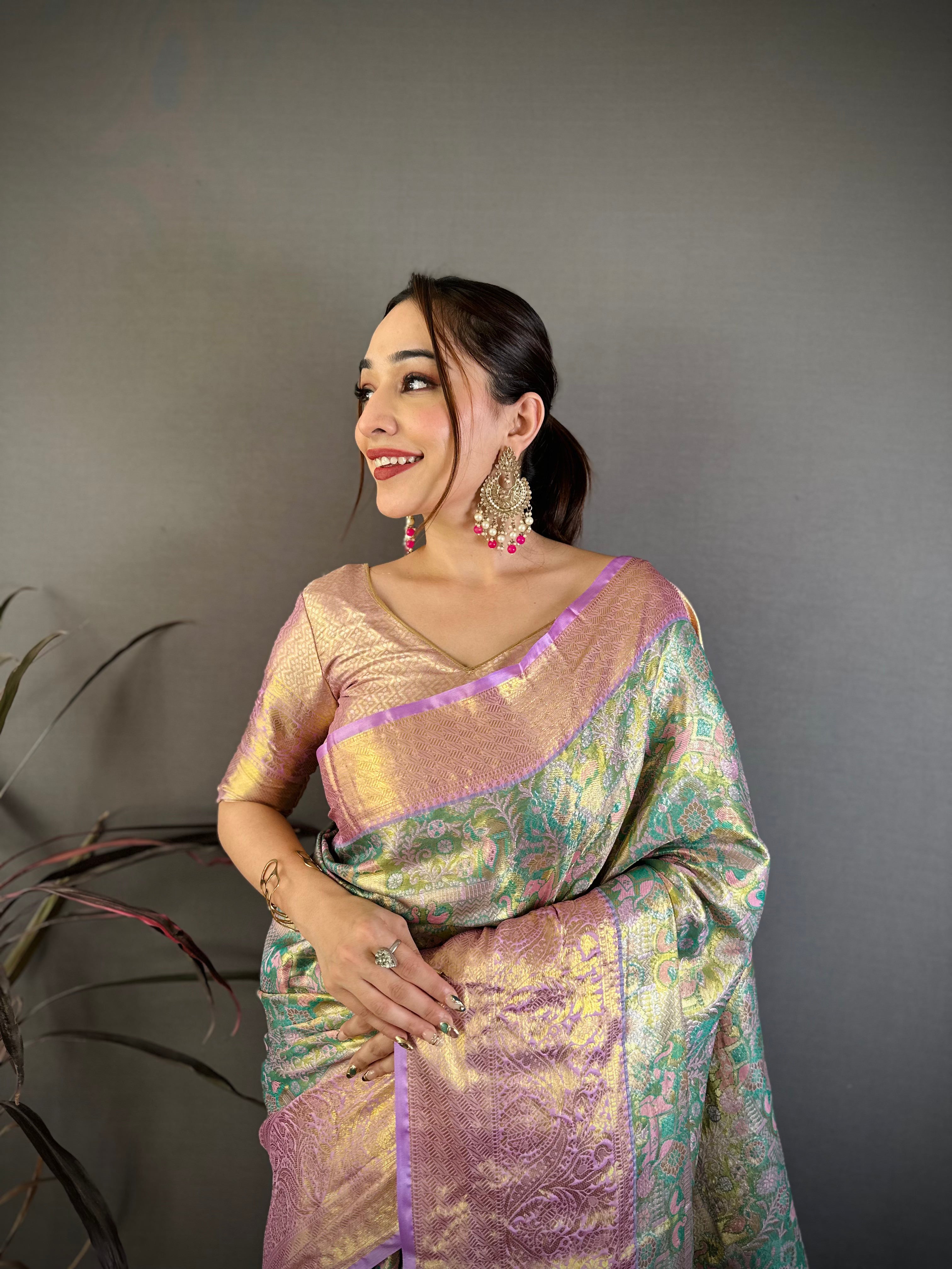Wedding Wear Floral Kanjivaram Silk Saree
