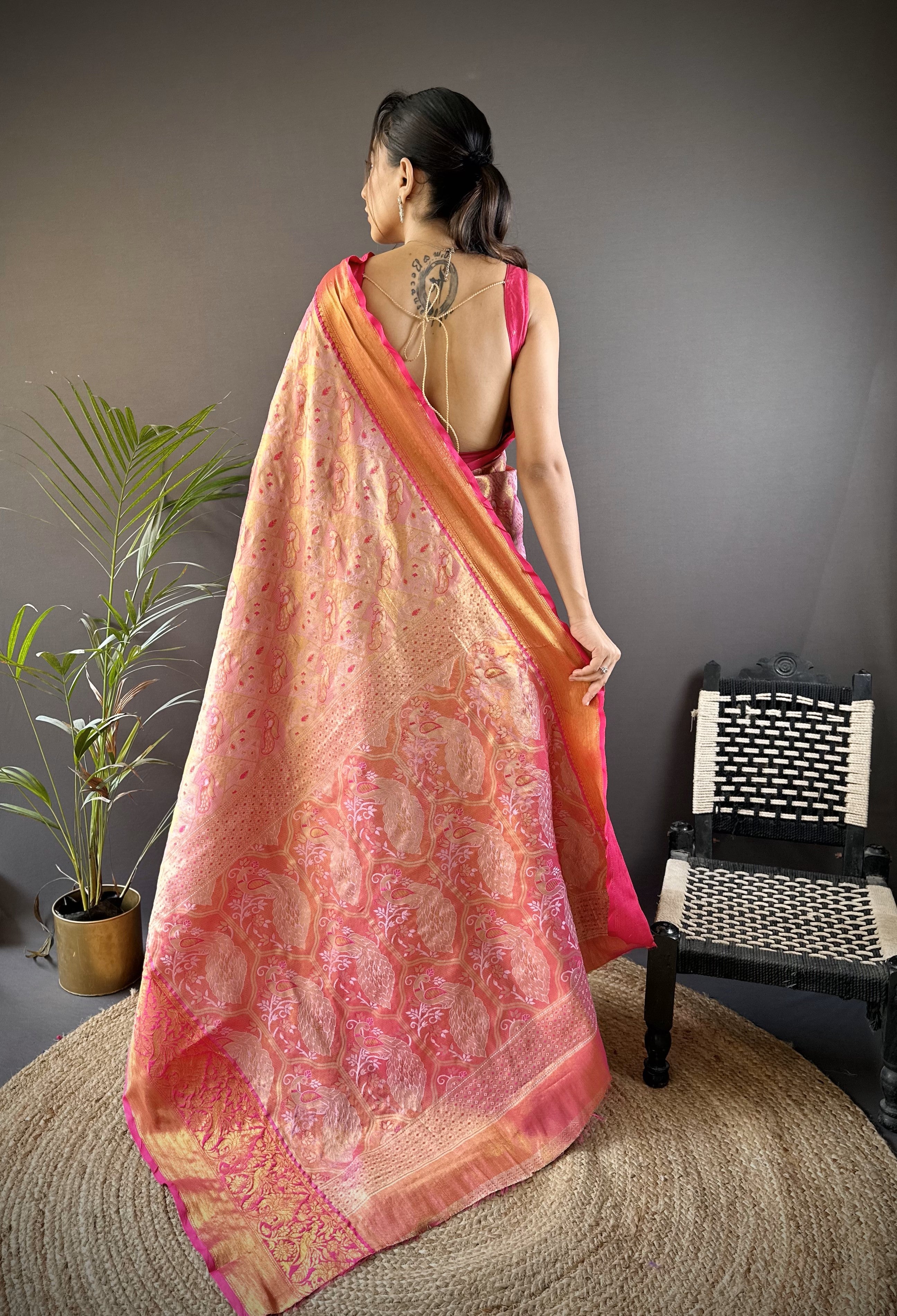 Wedding Wear Kanjivaram Tissue Silk Saree