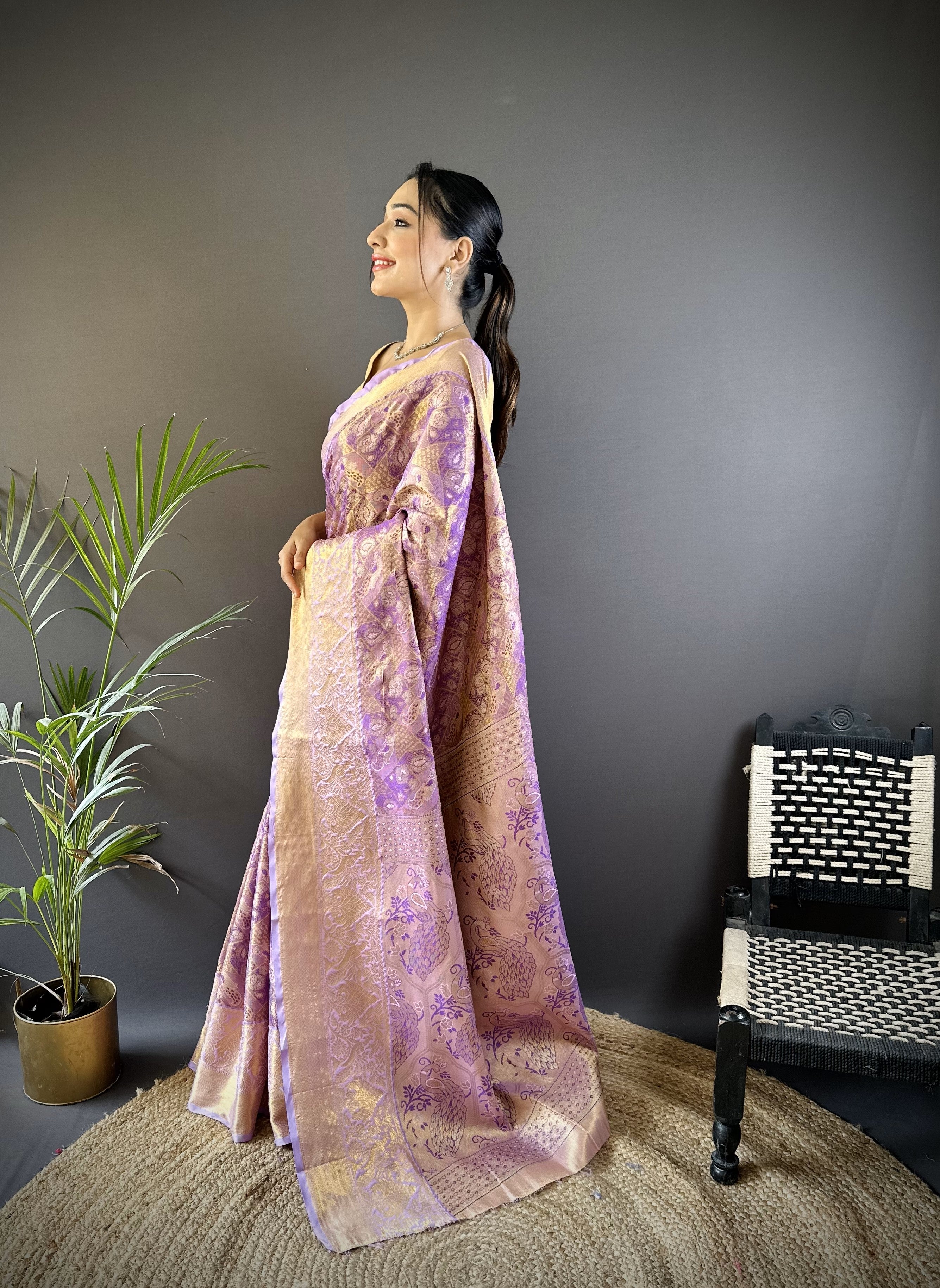 Wedding Wear Kanjivaram Tissue Silk Saree