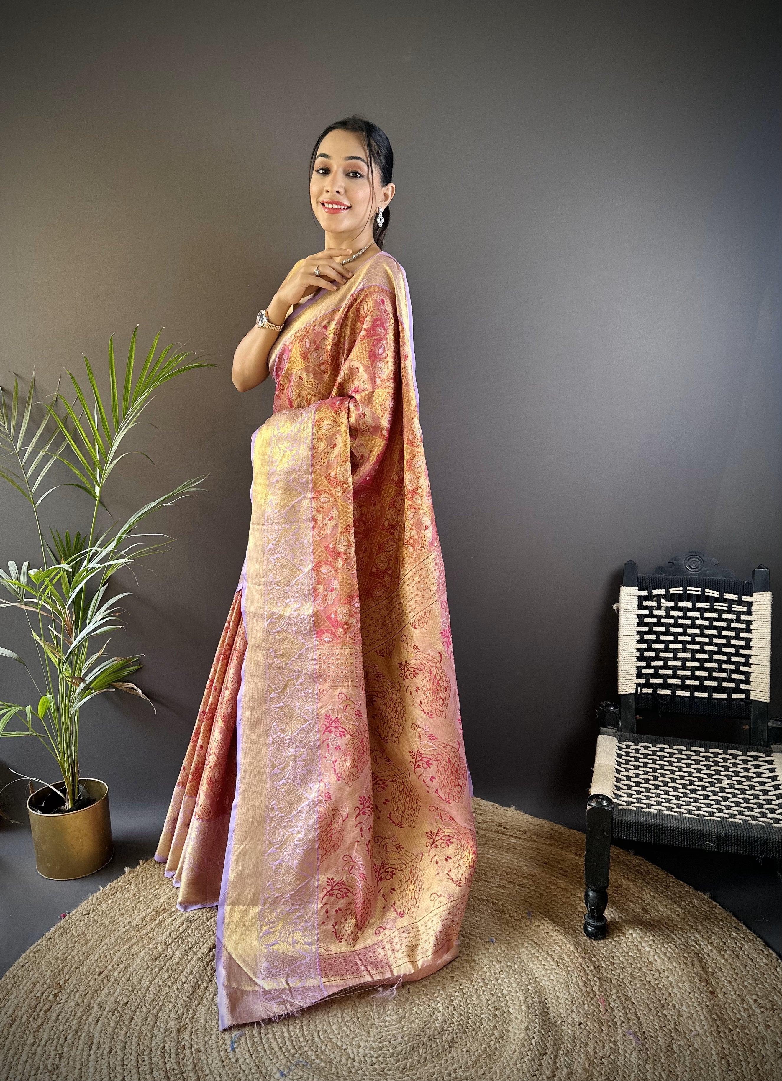 Wedding Wear Kanjivaram Tissue Silk Saree