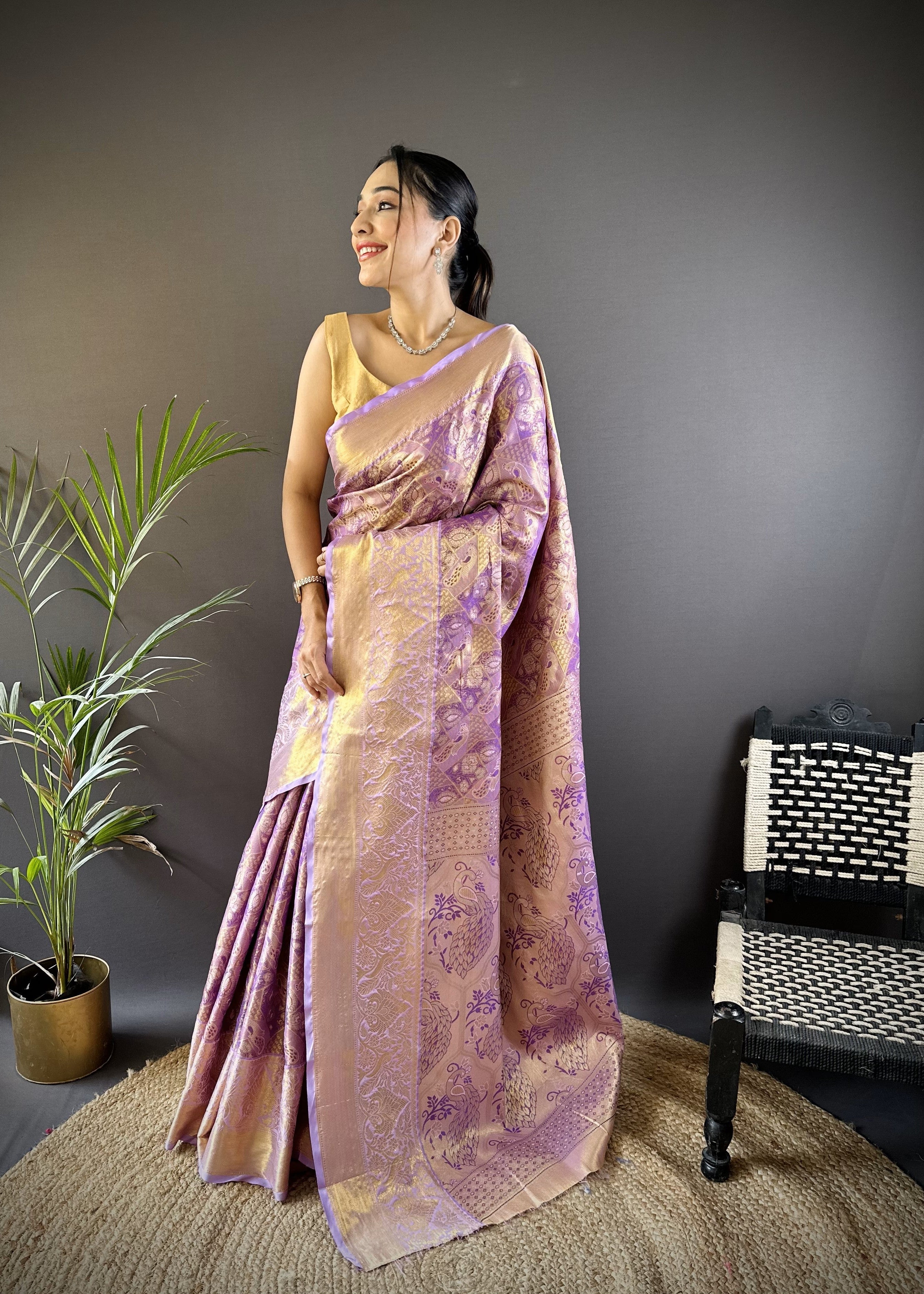 Wedding Wear Kanjivaram Tissue Silk Saree