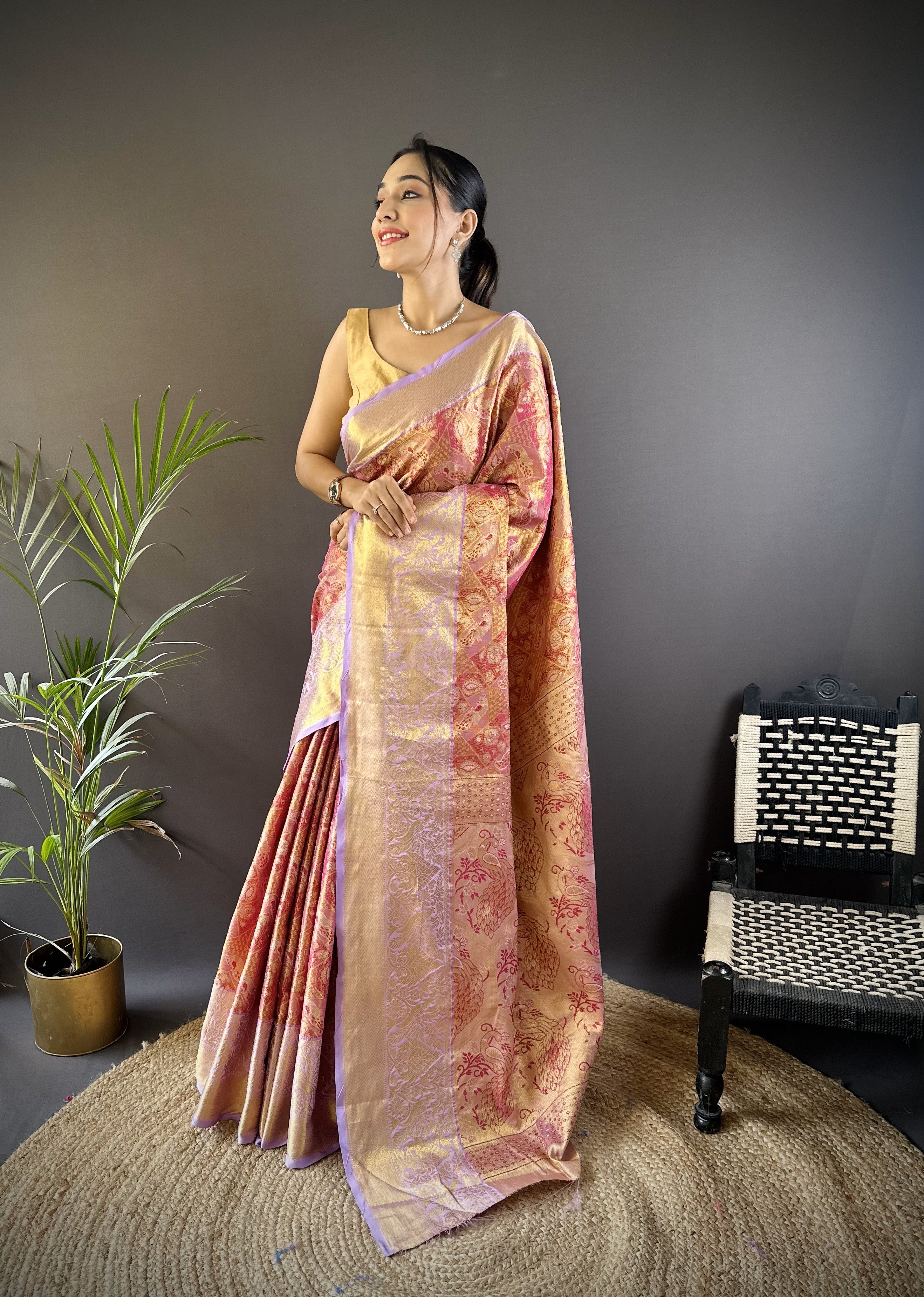 Wedding Wear Kanjivaram Tissue Silk Saree