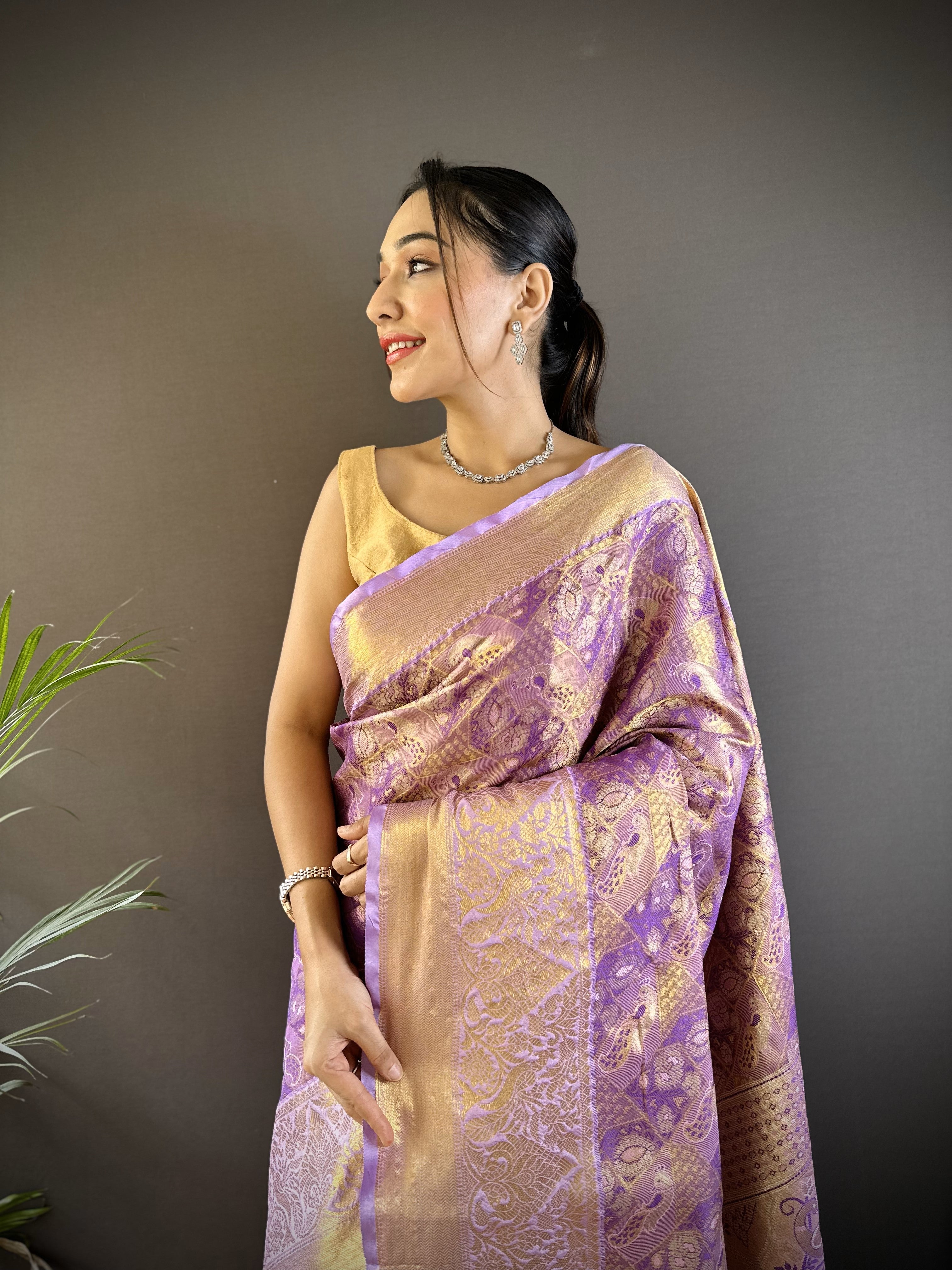 Wedding Wear Kanjivaram Tissue Silk Saree