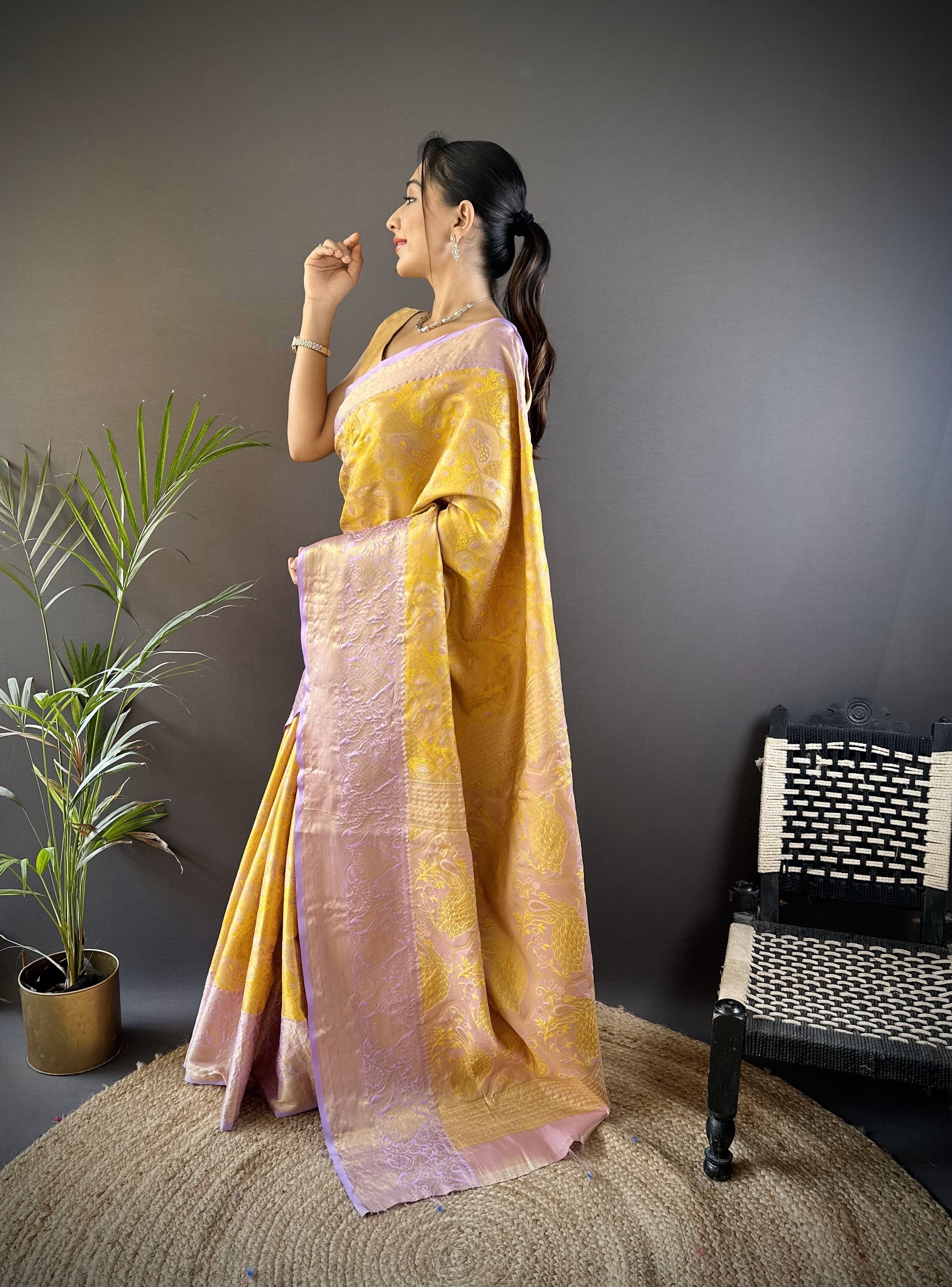 Wedding Wear Kanjivaram Tissue Silk Saree