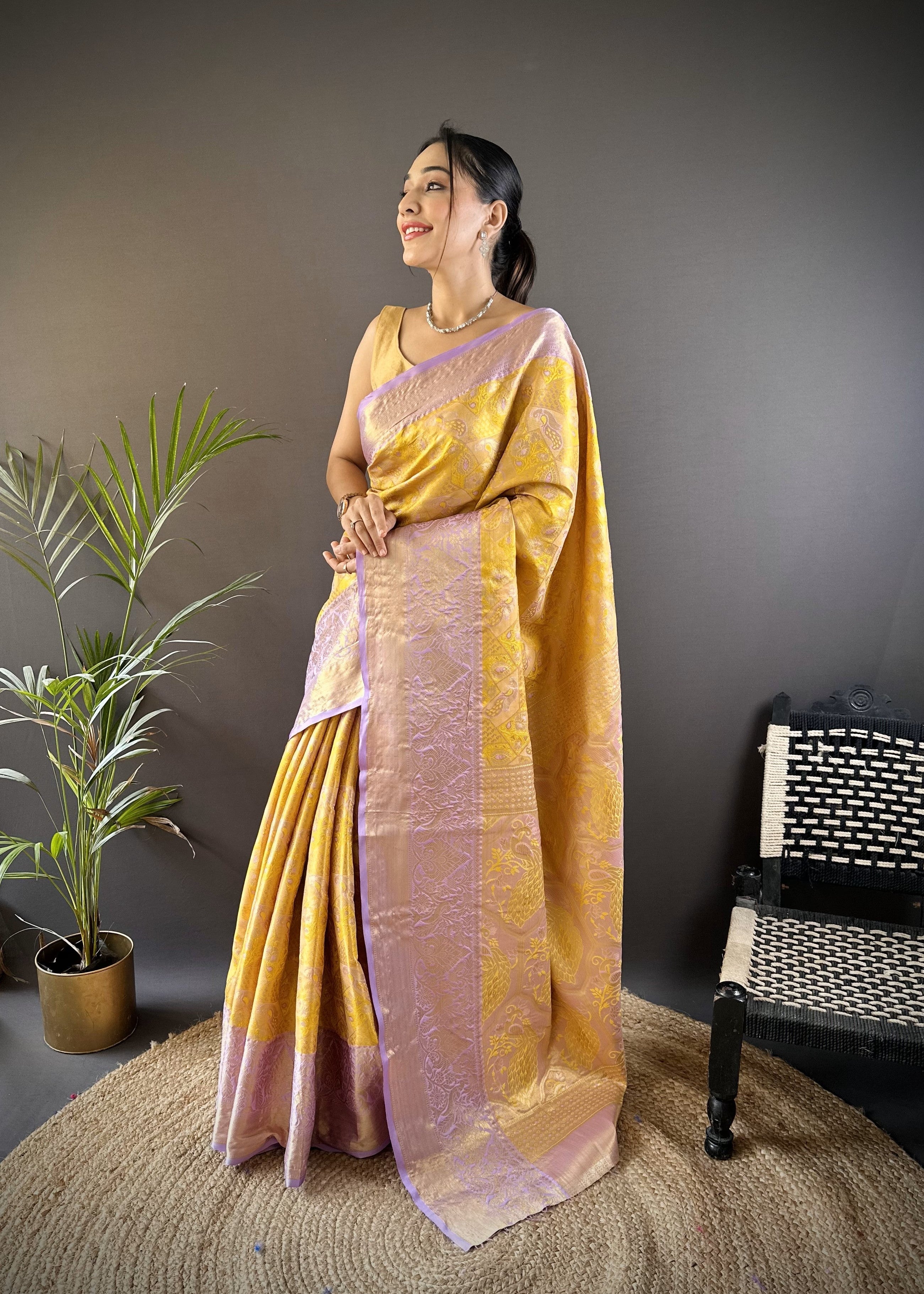 Wedding Wear Kanjivaram Tissue Silk Saree