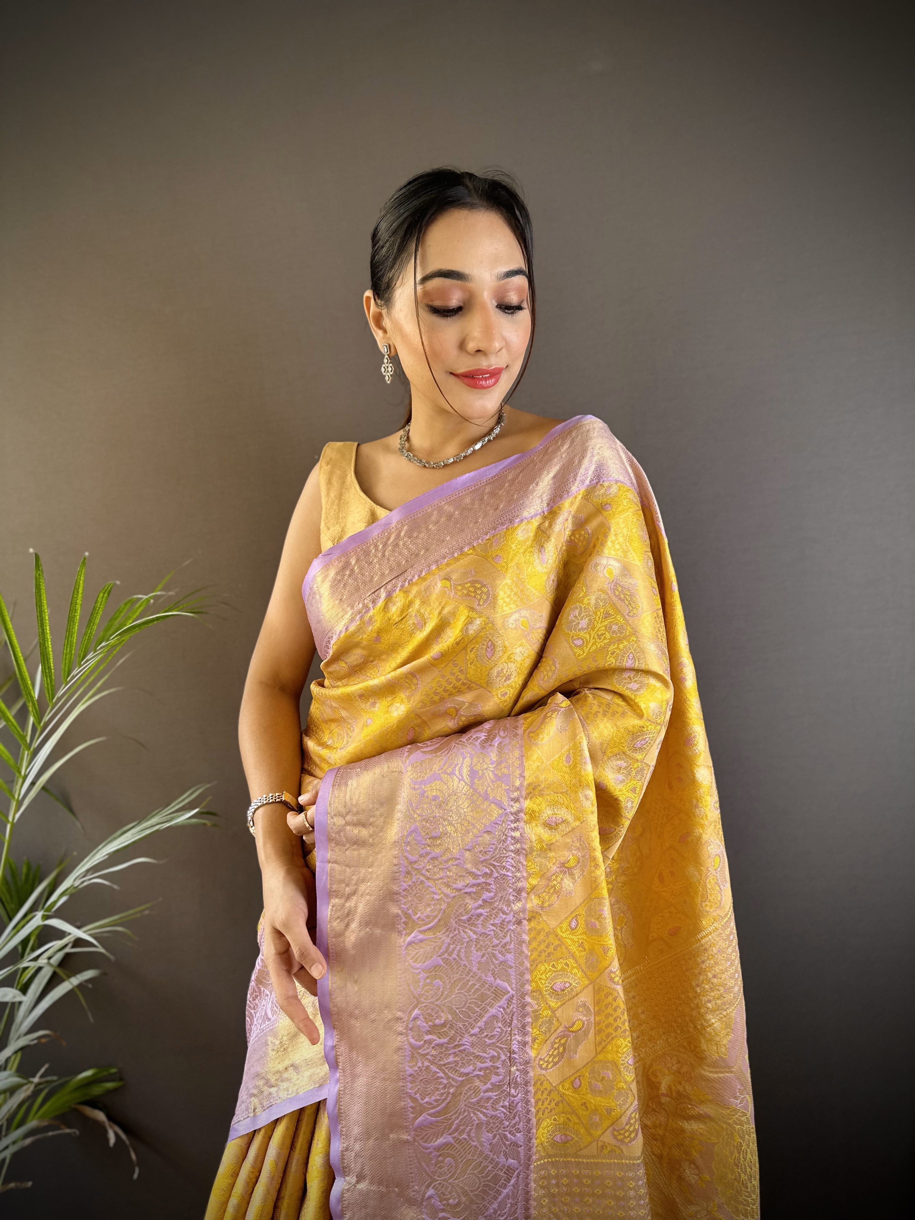 Wedding Wear Kanjivaram Tissue Silk Saree