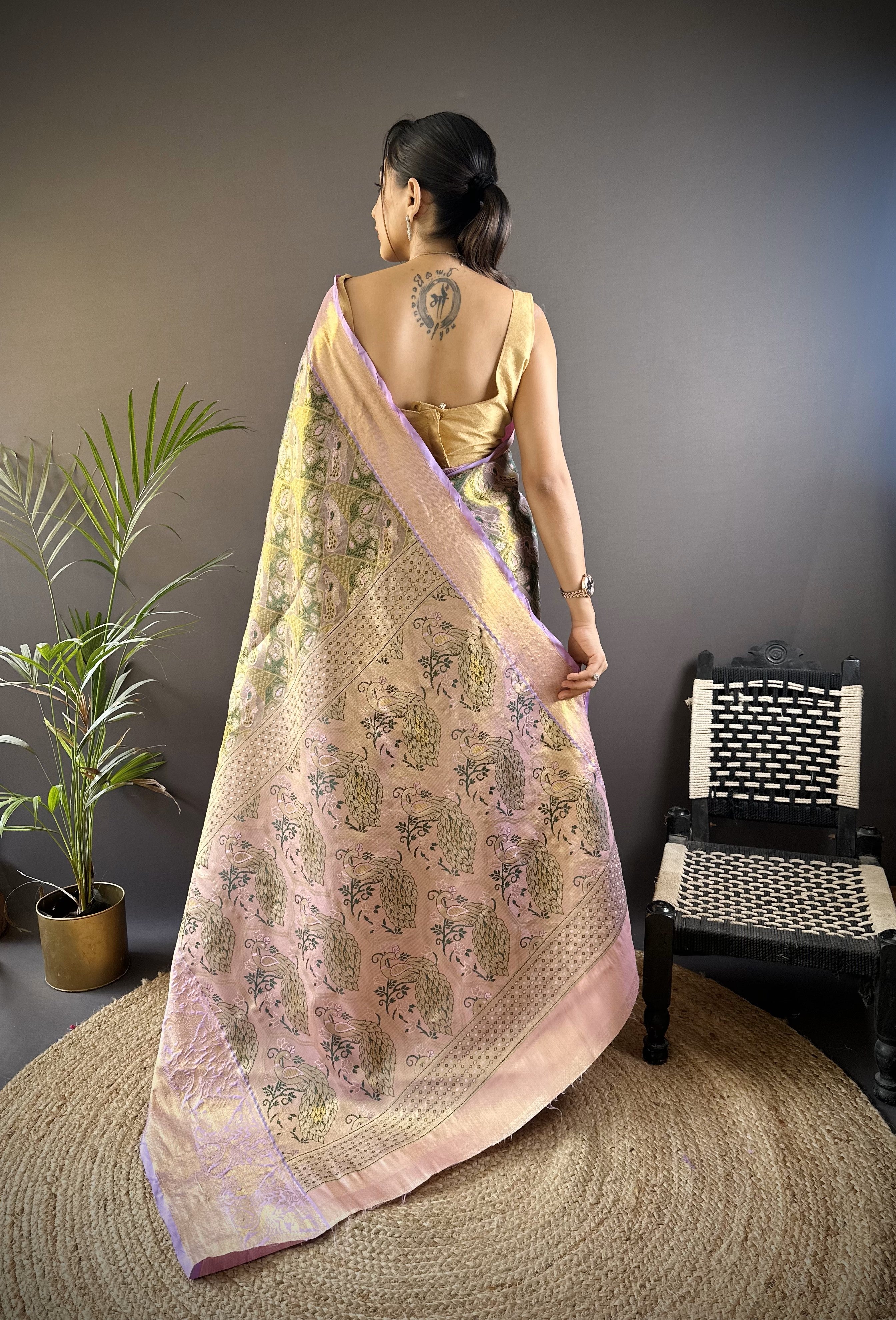 Wedding Wear Kanjivaram Tissue Silk Saree