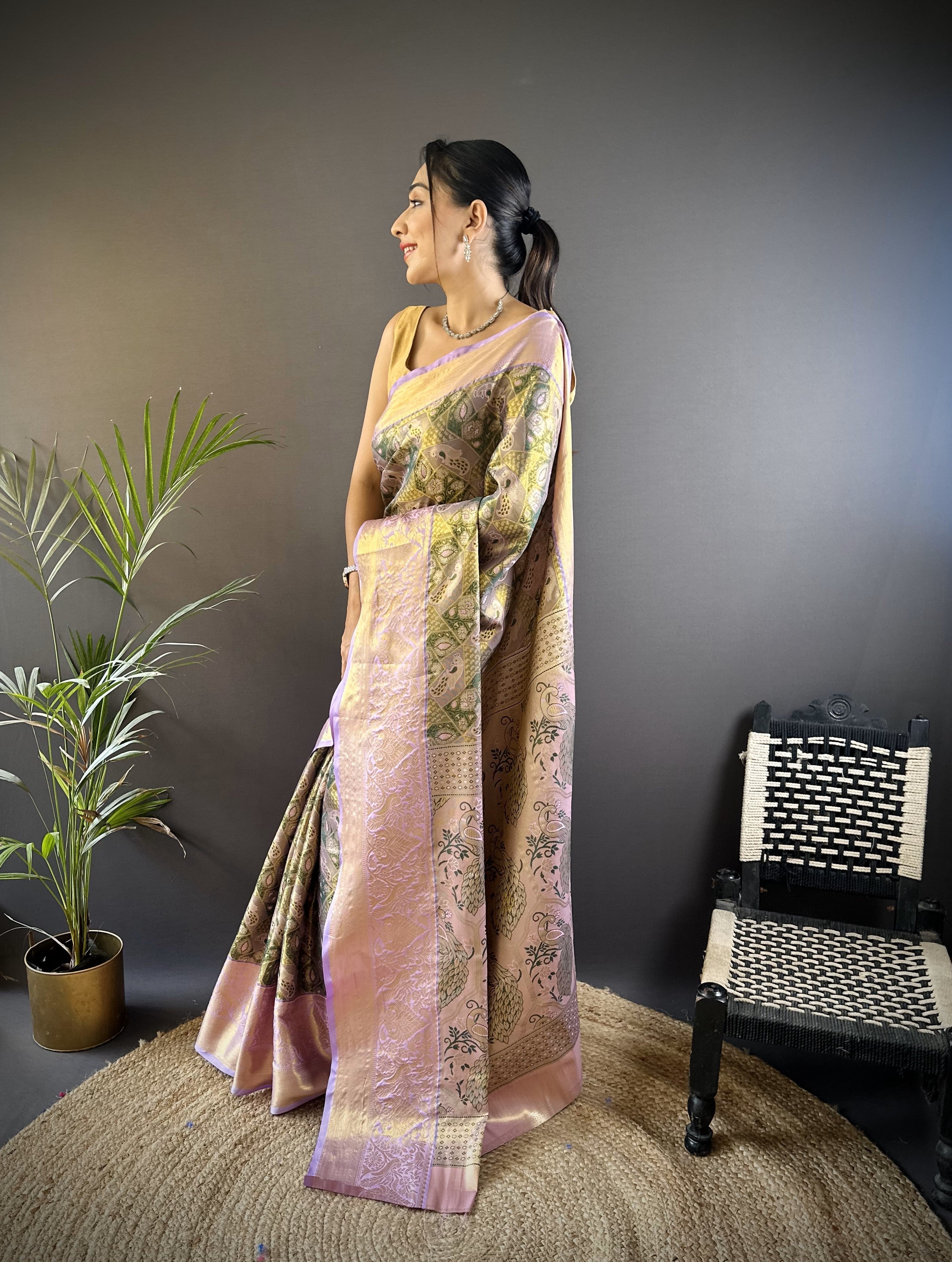 Wedding Wear Kanjivaram Tissue Silk Saree