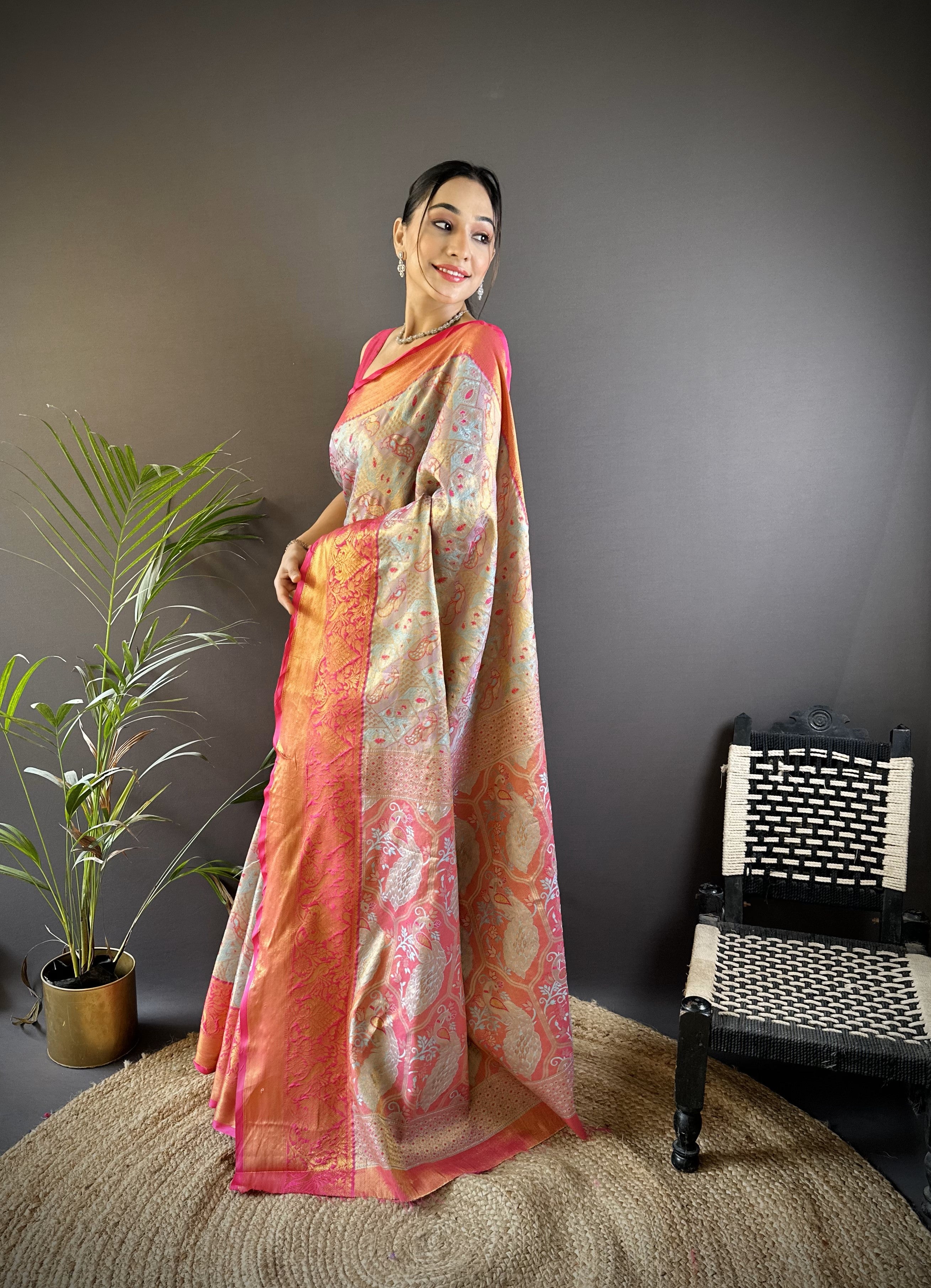 Wedding Wear Kanjivaram Tissue Silk Saree