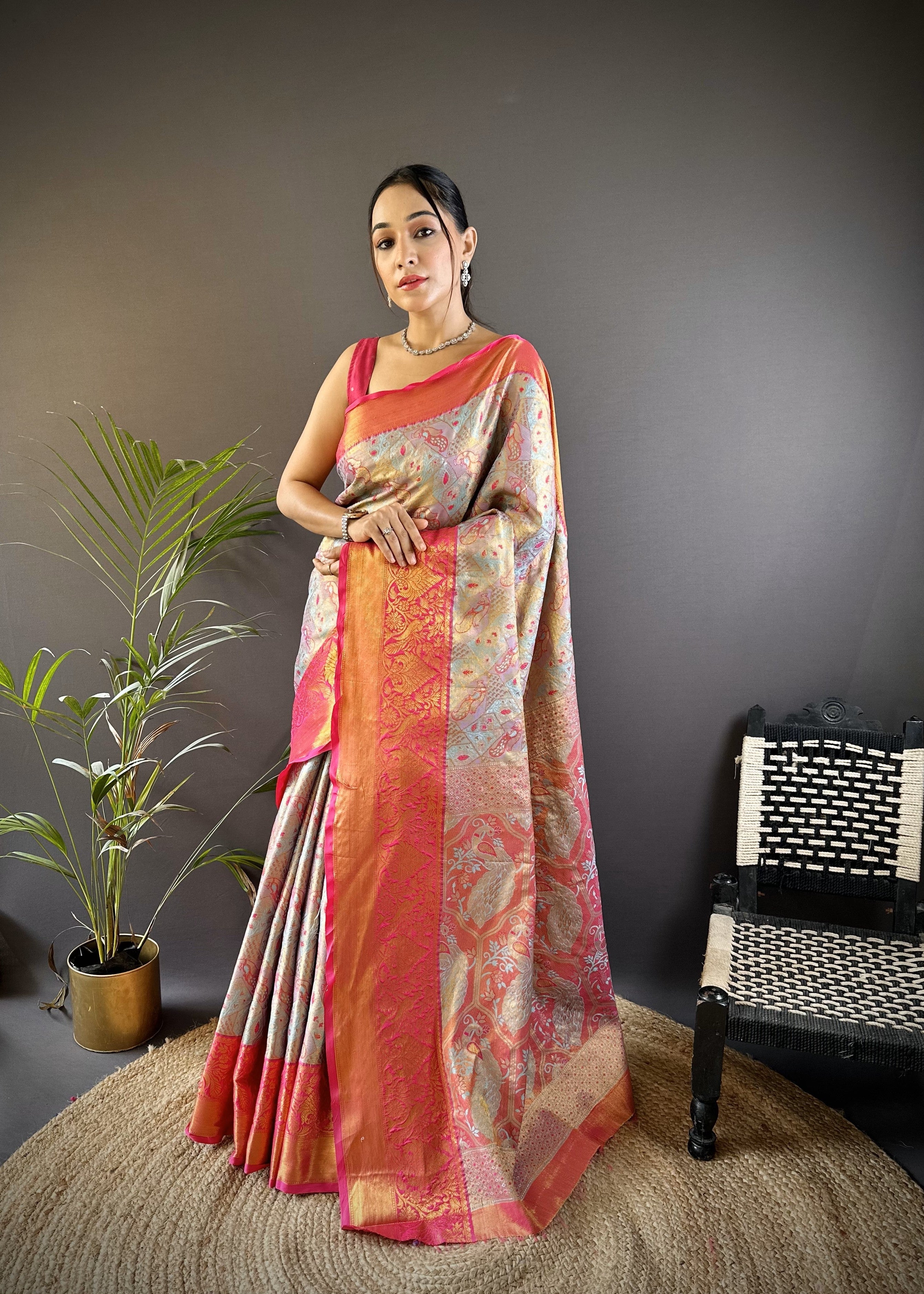 Wedding Wear Kanjivaram Tissue Silk Saree