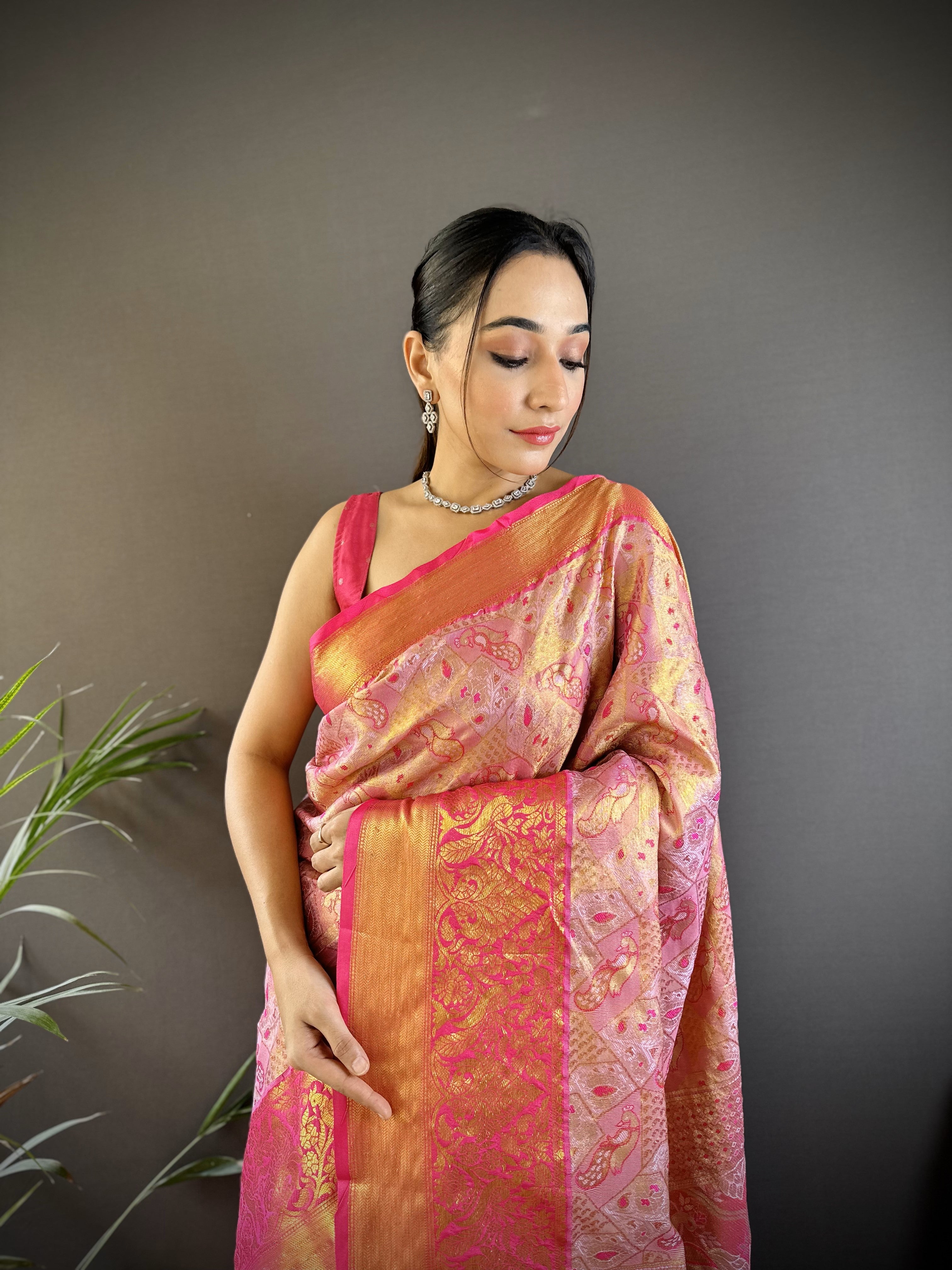 Wedding Wear Kanjivaram Tissue Silk Saree