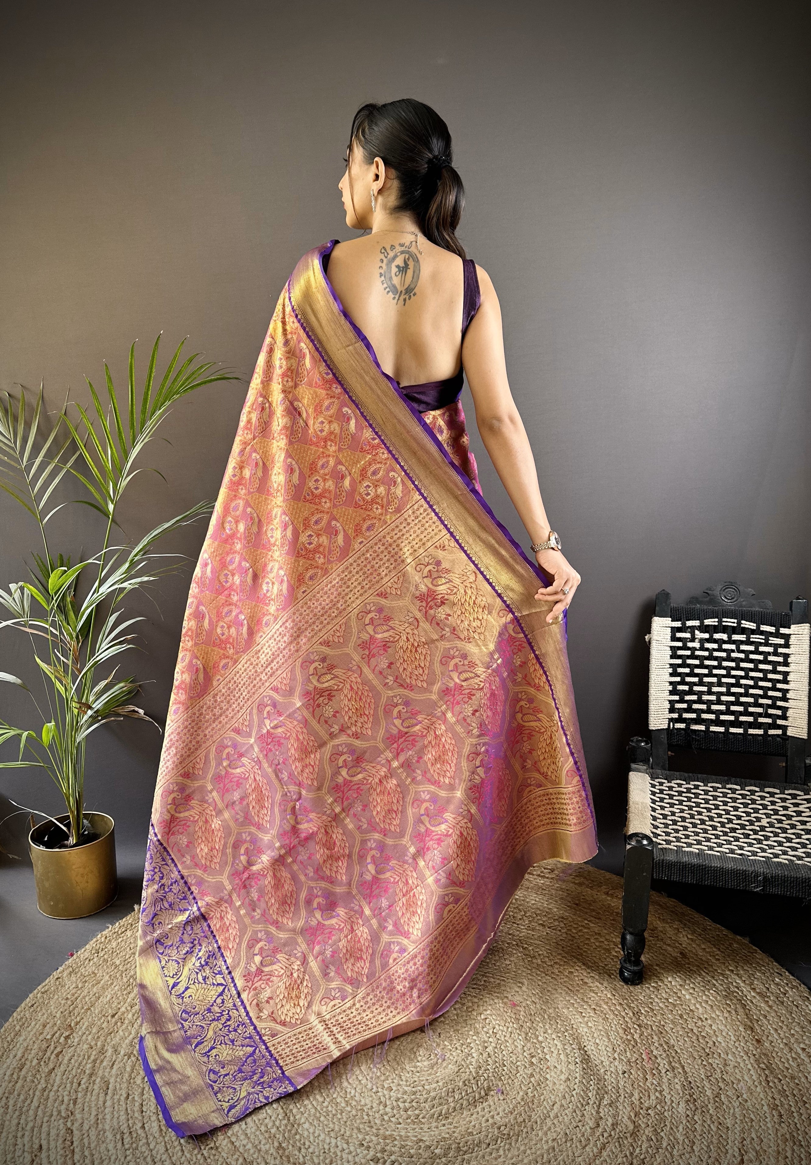 Wedding Wear Kanjivaram Tissue Silk Saree