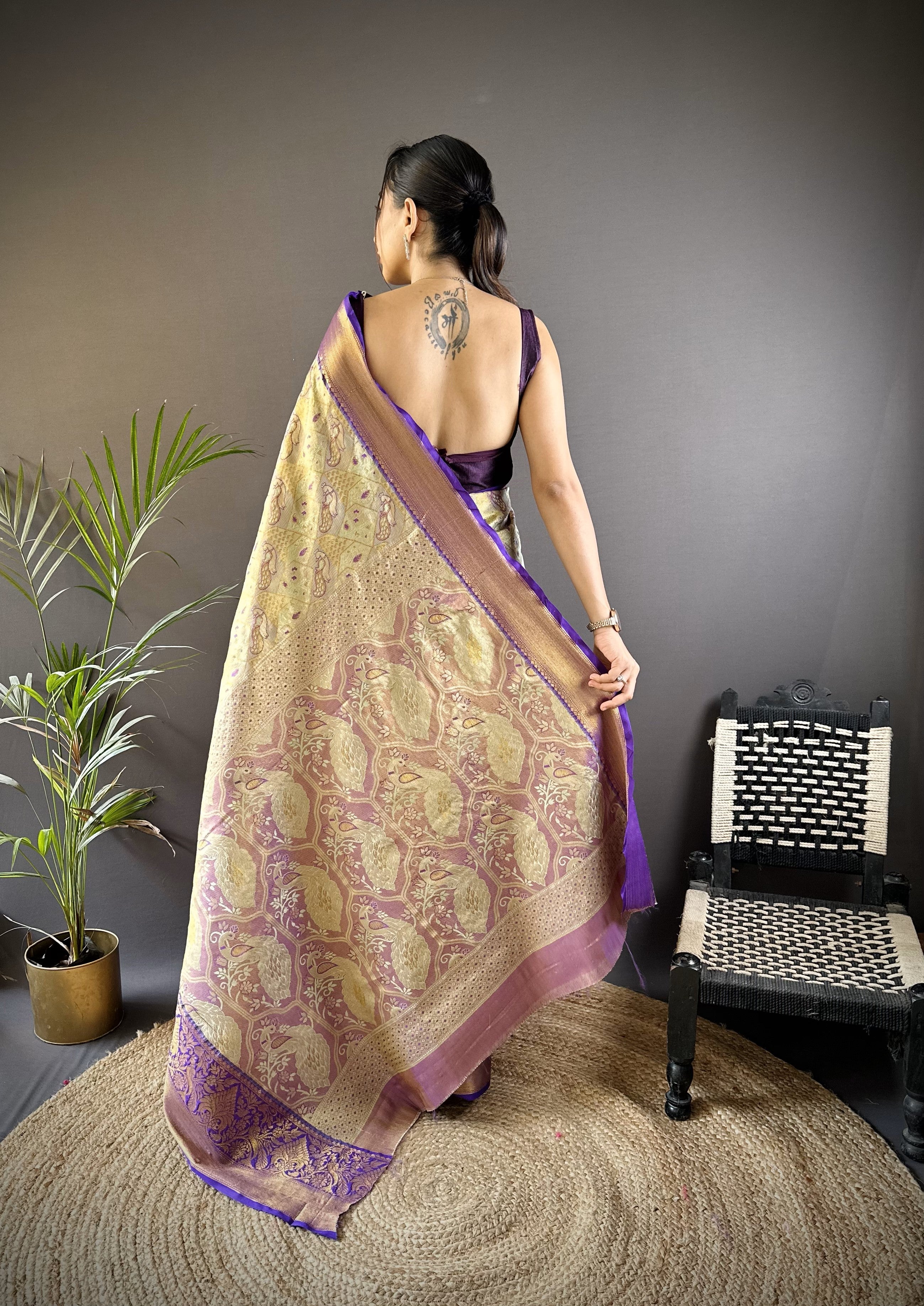 Wedding Wear Kanjivaram Tissue Silk Saree