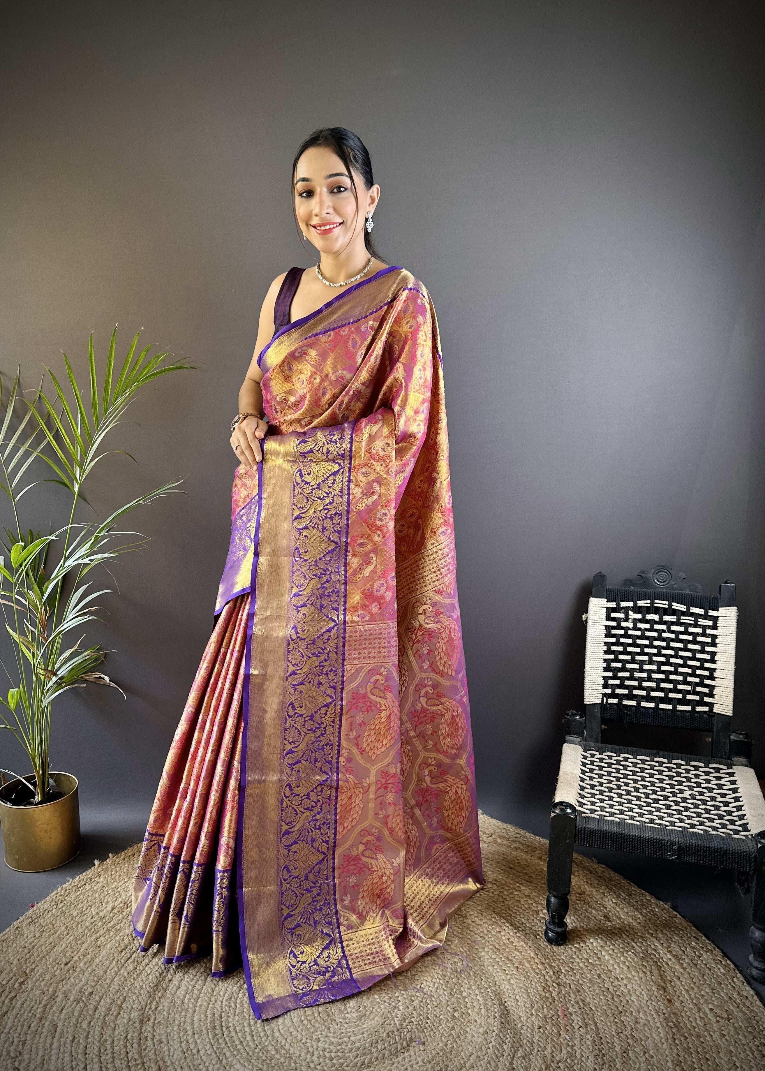 Wedding Wear Kanjivaram Tissue Silk Saree