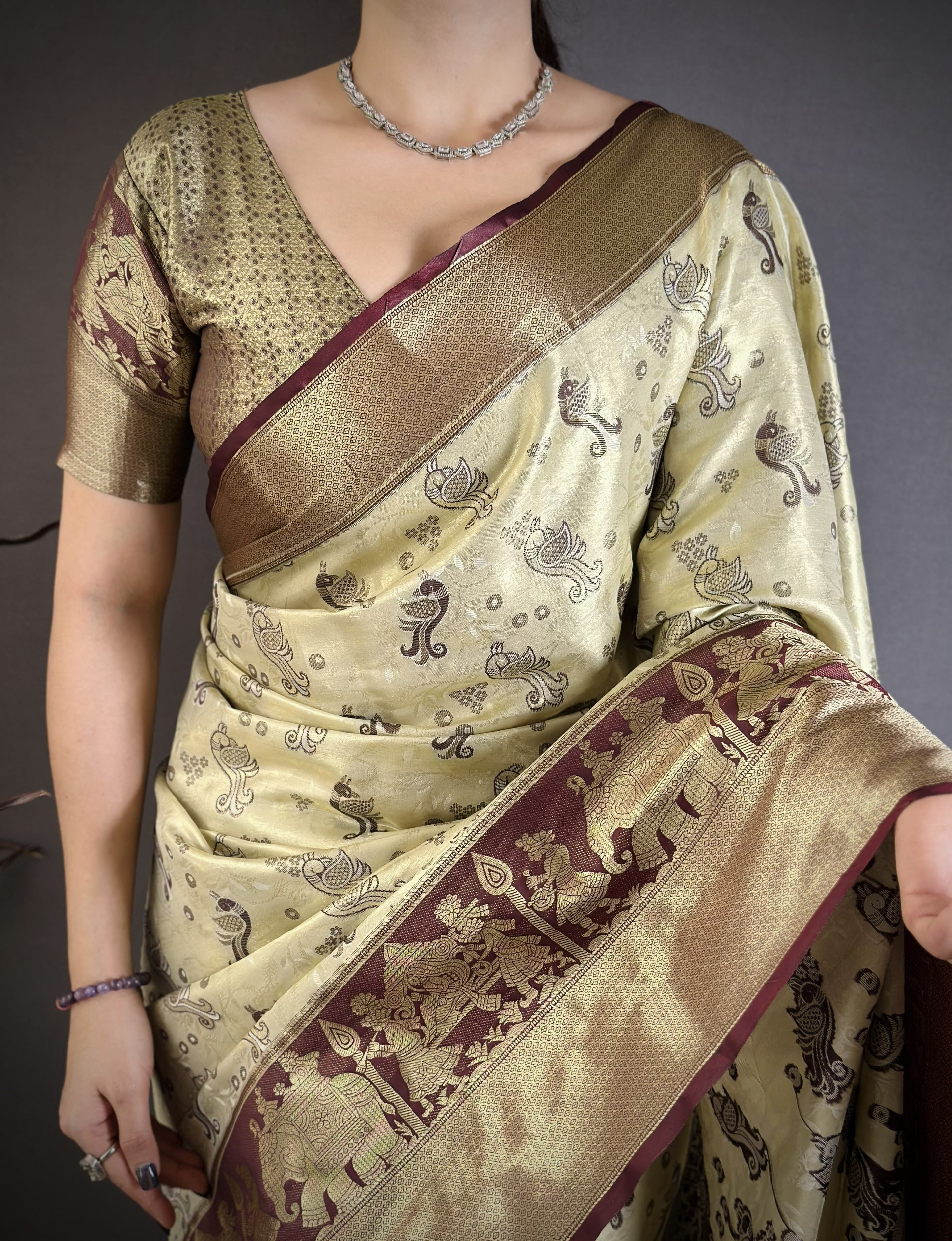 Wedding Wear Peacock Kanjivaram Silk Saree