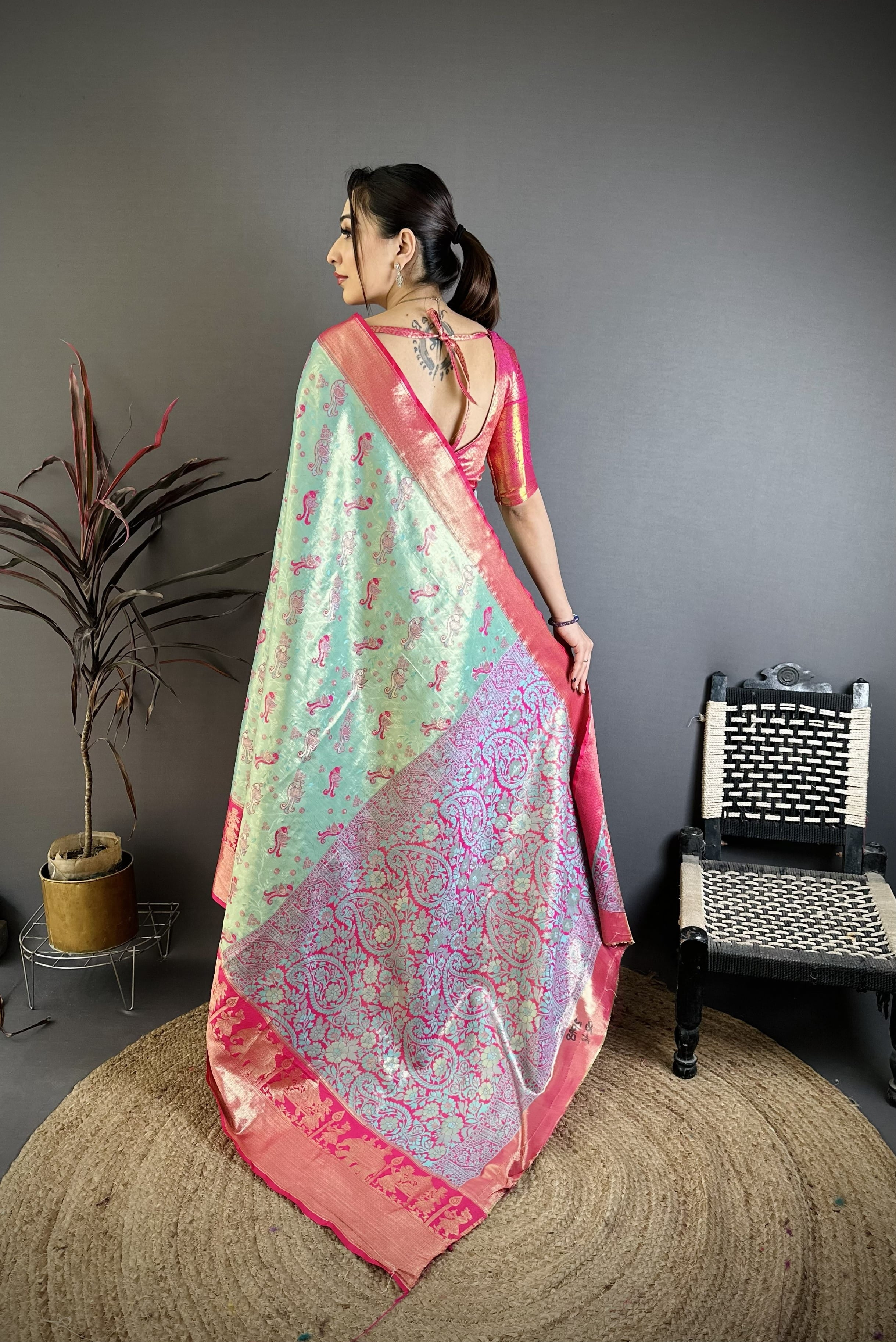 Wedding Wear Peacock Kanjivaram Silk Saree