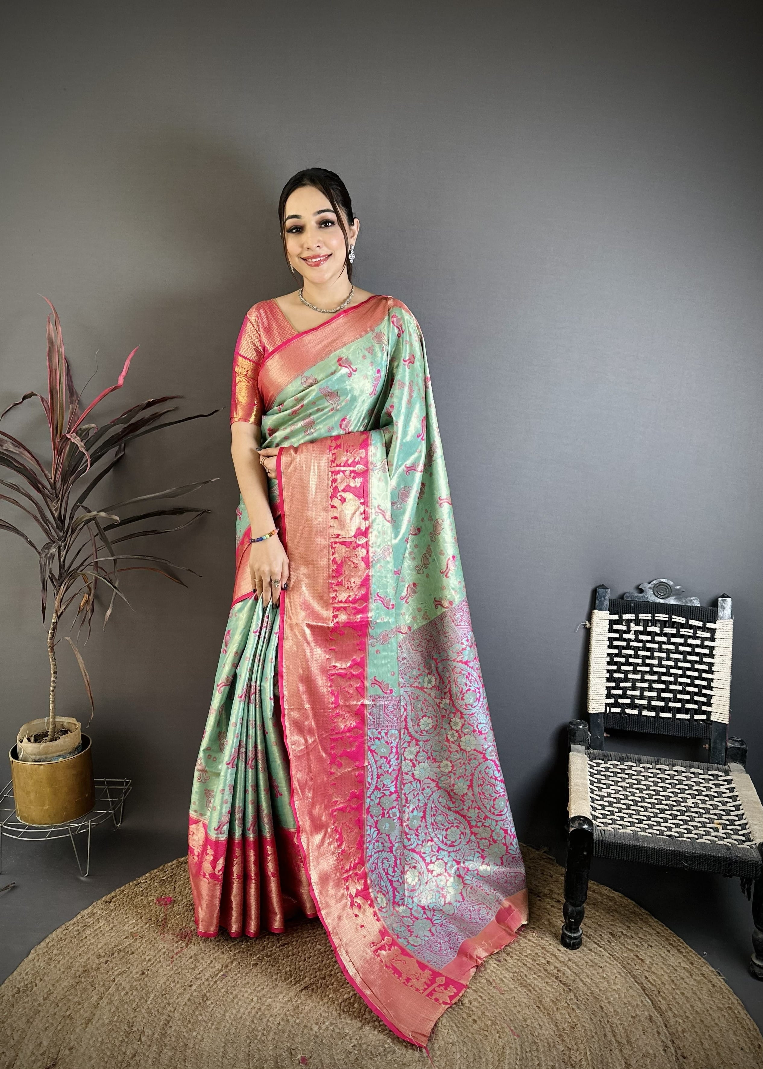 Wedding Wear Peacock Kanjivaram Silk Saree