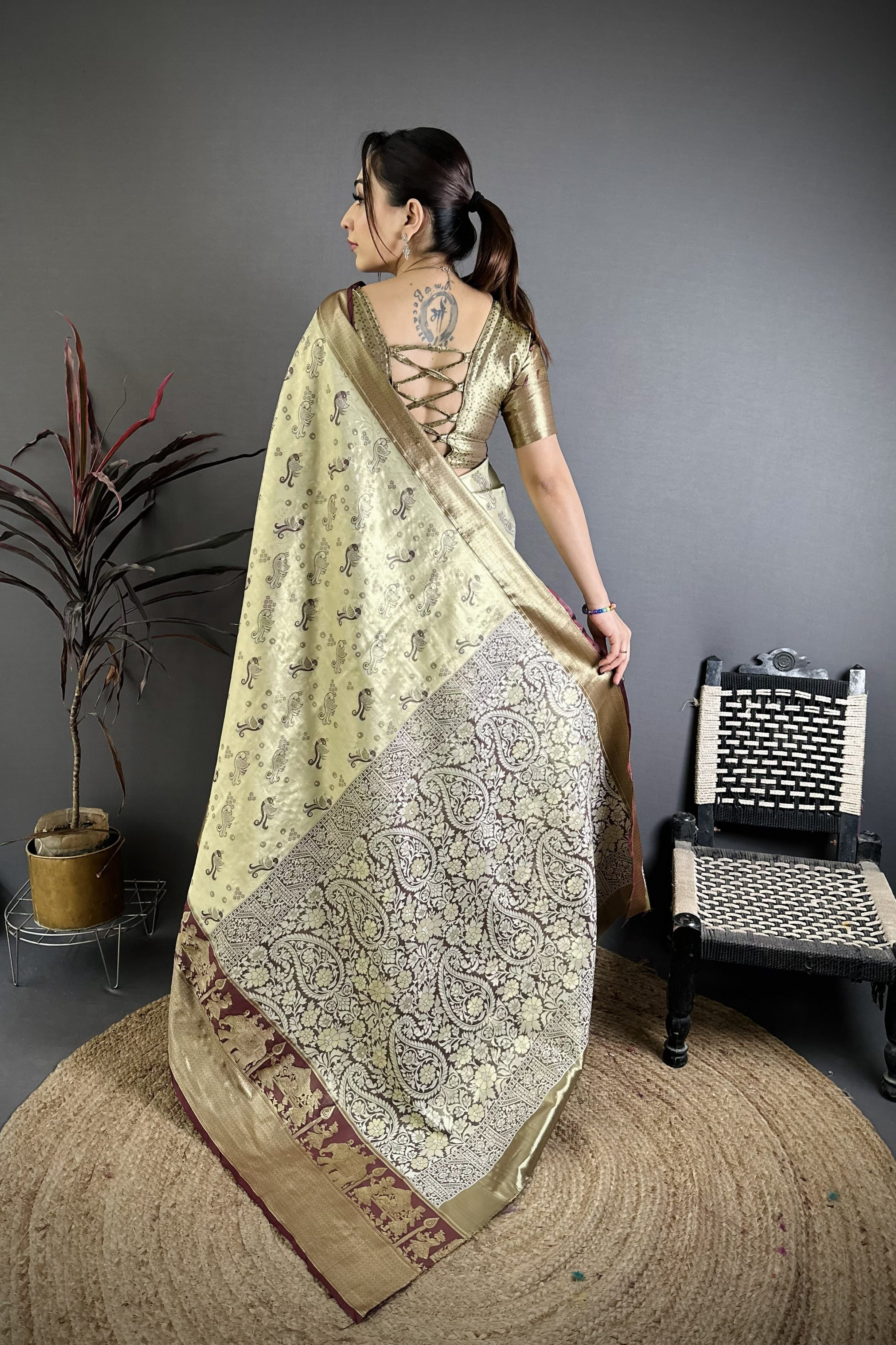 Wedding Wear Peacock Kanjivaram Silk Saree