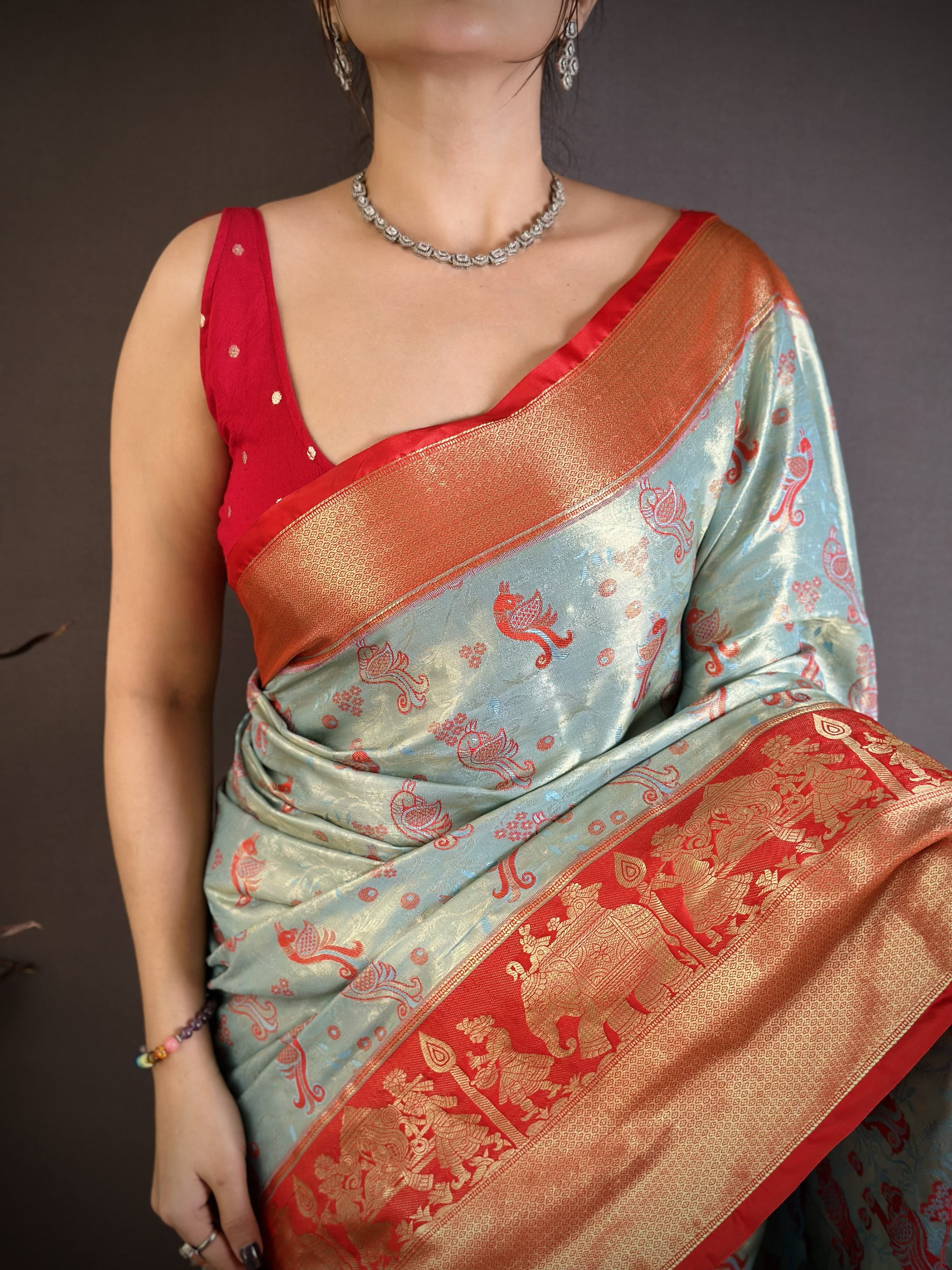 Wedding Wear Peacock Kanjivaram Silk Saree